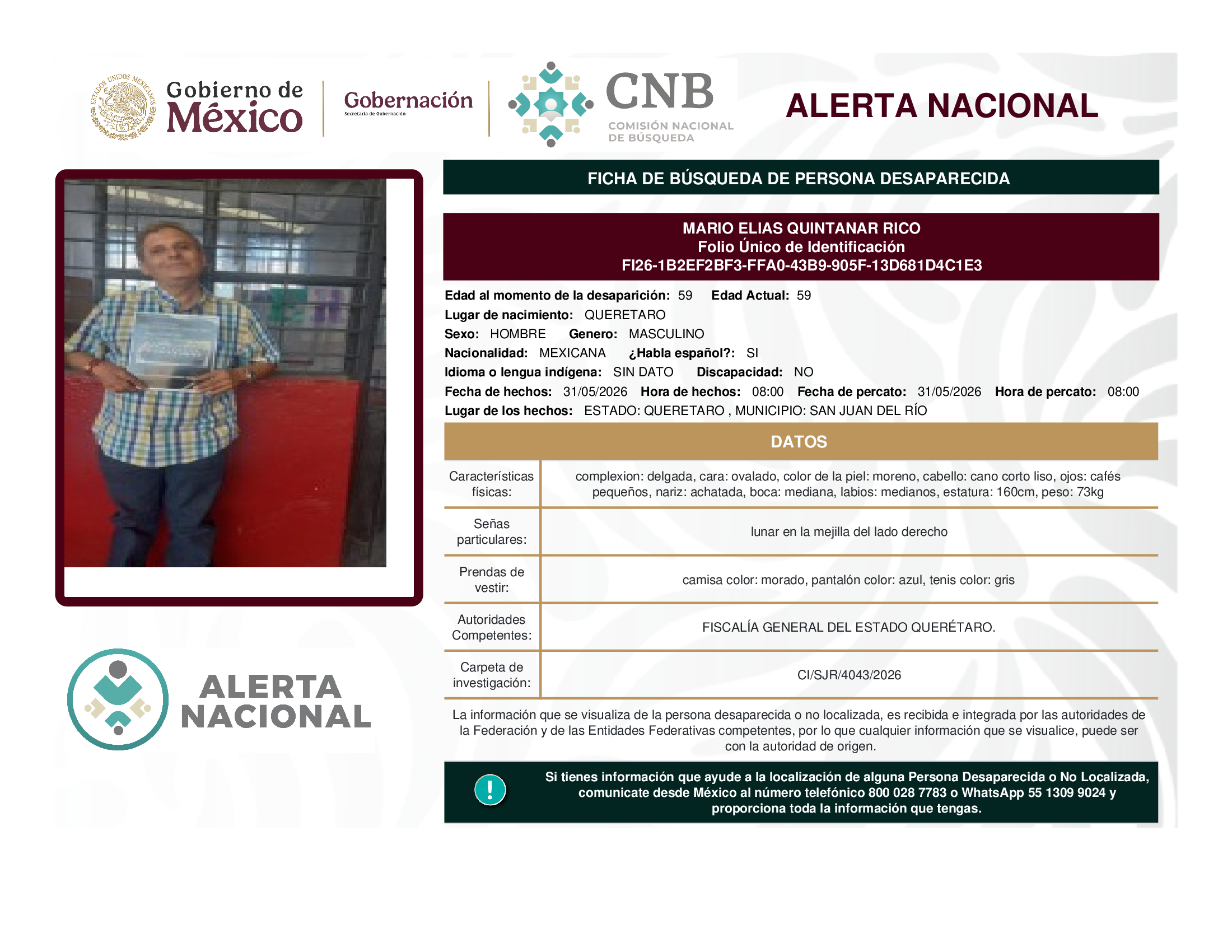 MARIO ELIAS QUINTANAR RICO