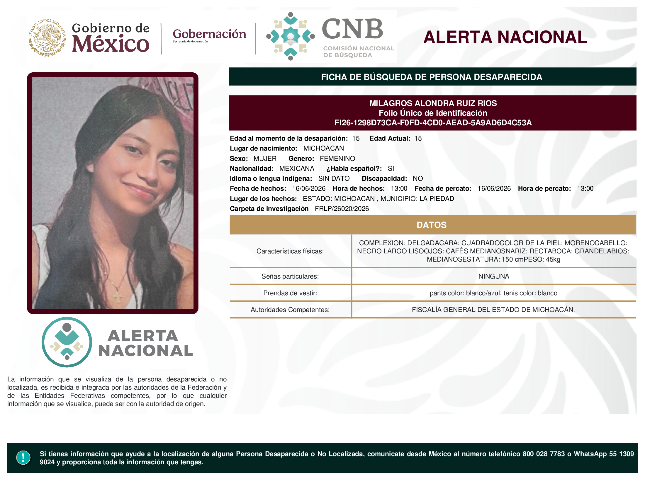 MILAGROS ALONDRA RUIZ RIOS