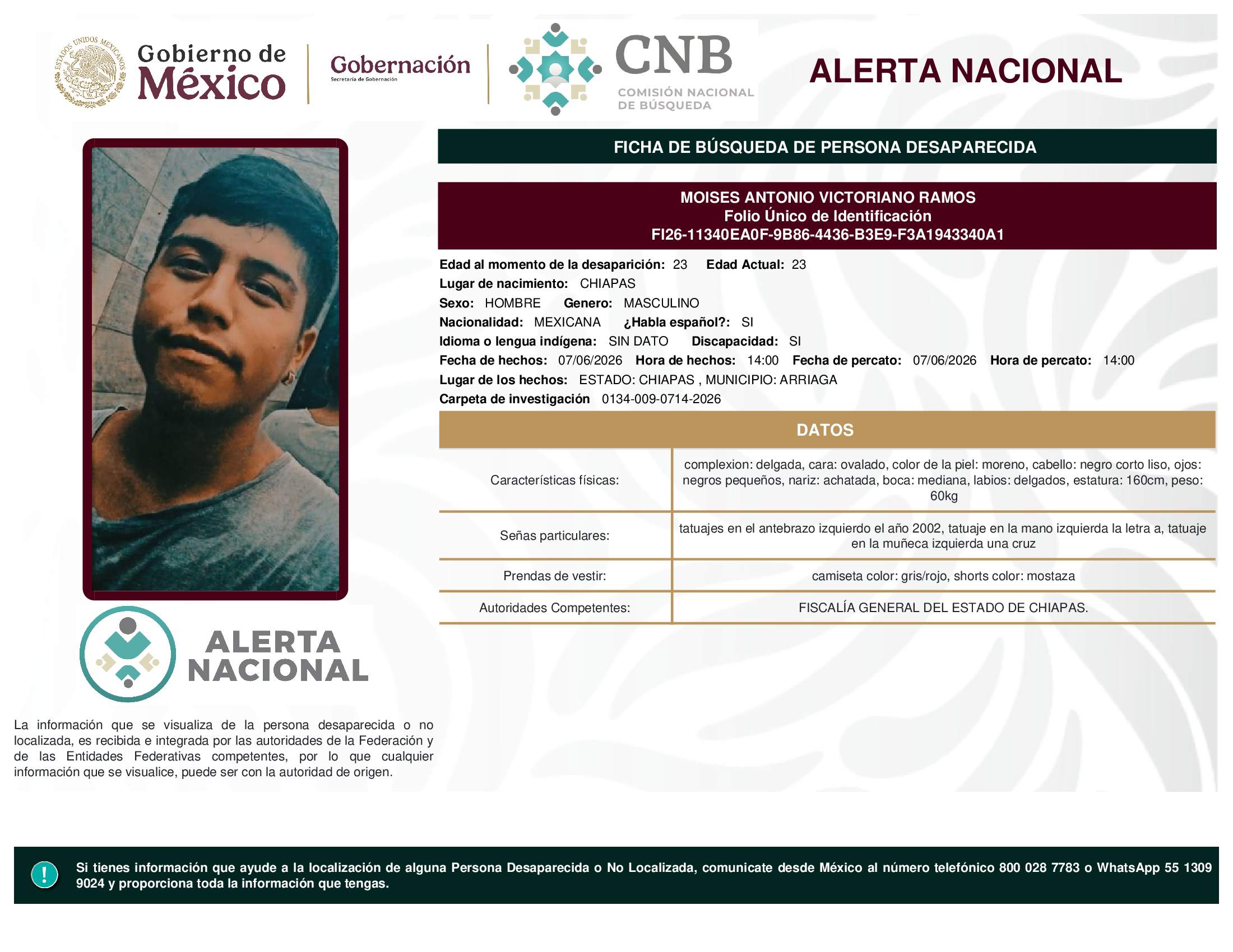 MOISES ANTONIO VICTORIANO RAMOS