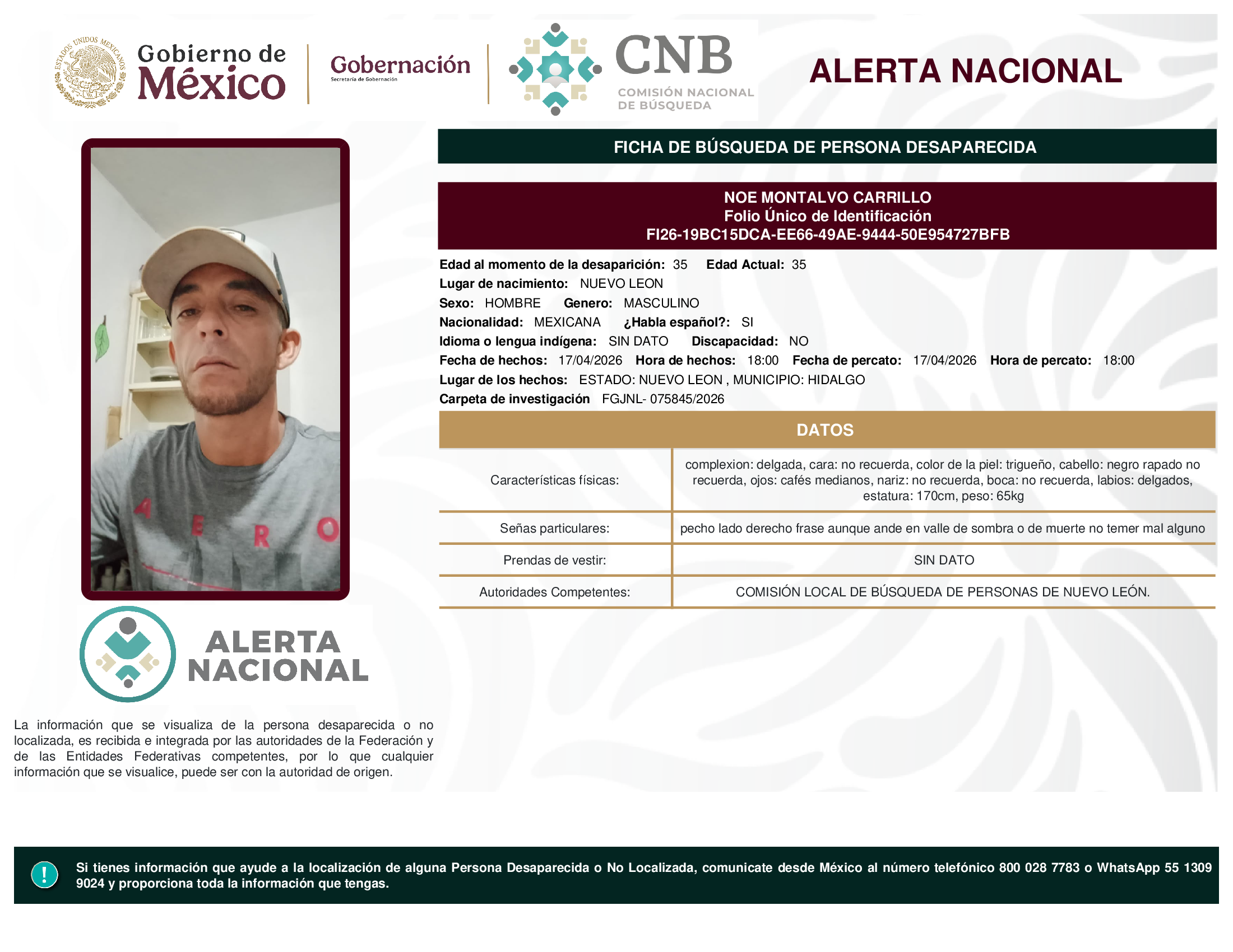 NOE MONTALVO CARRILLO