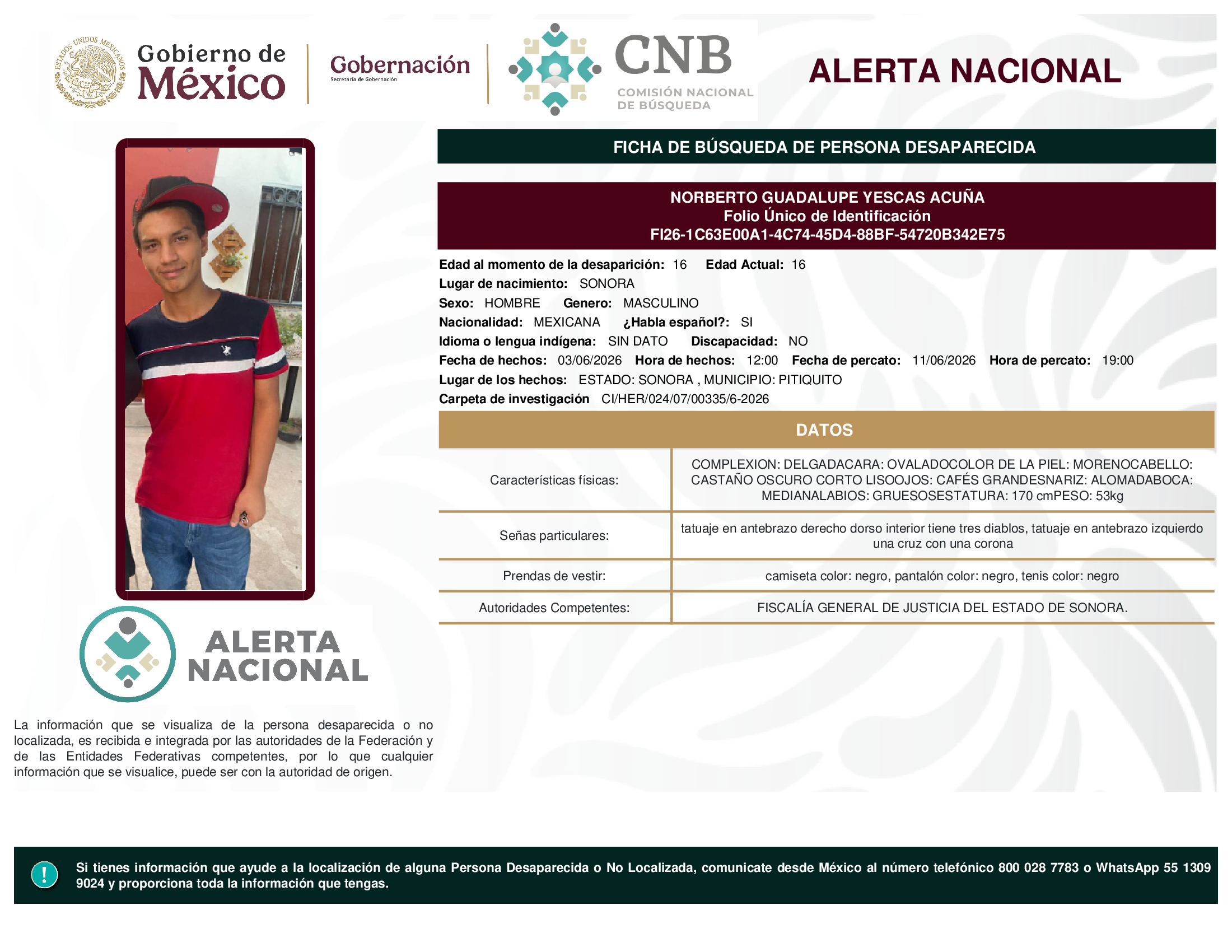 NORBERTO GUADALUPE YESCAS ACUÑA