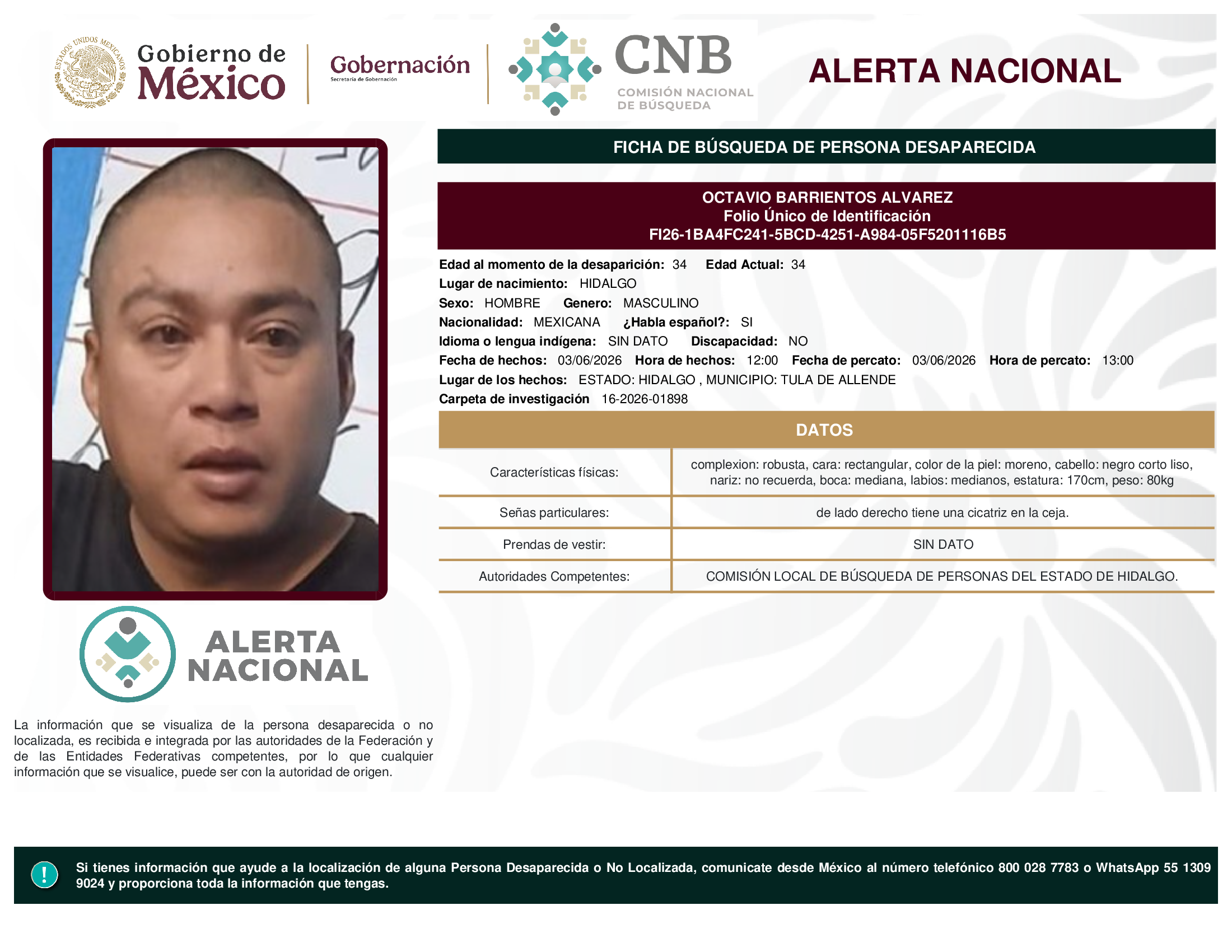 OCTAVIO BARRIENTOS ALVAREZ