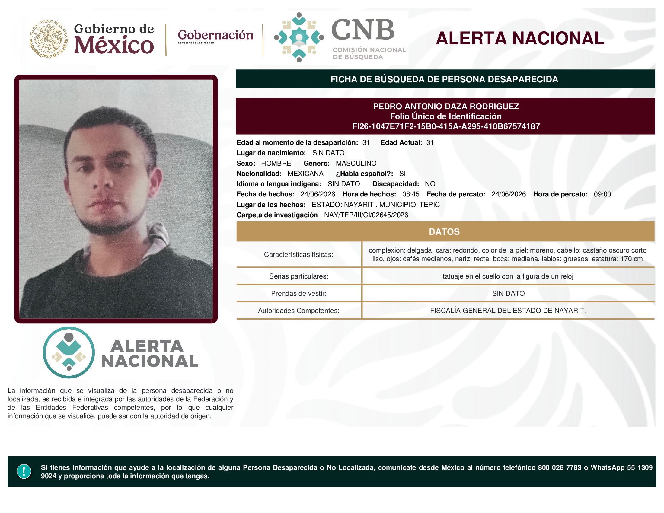 PEDRO ANTONIO DAZA RODRIGUEZ
