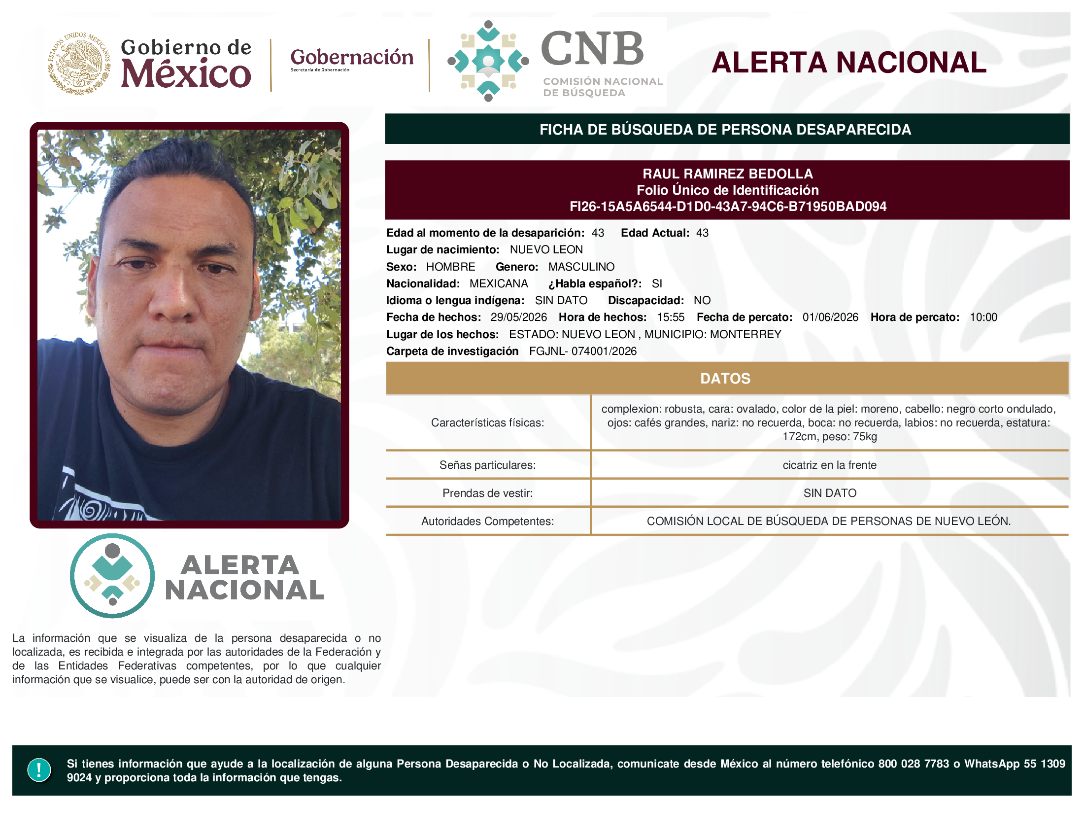 RAUL RAMIREZ BEDOLLA