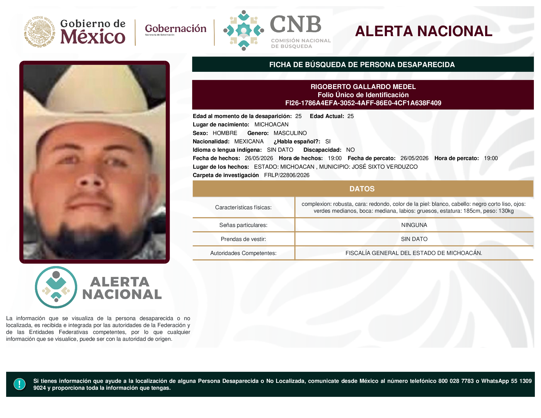RIGOBERTO GALLARDO MEDEL