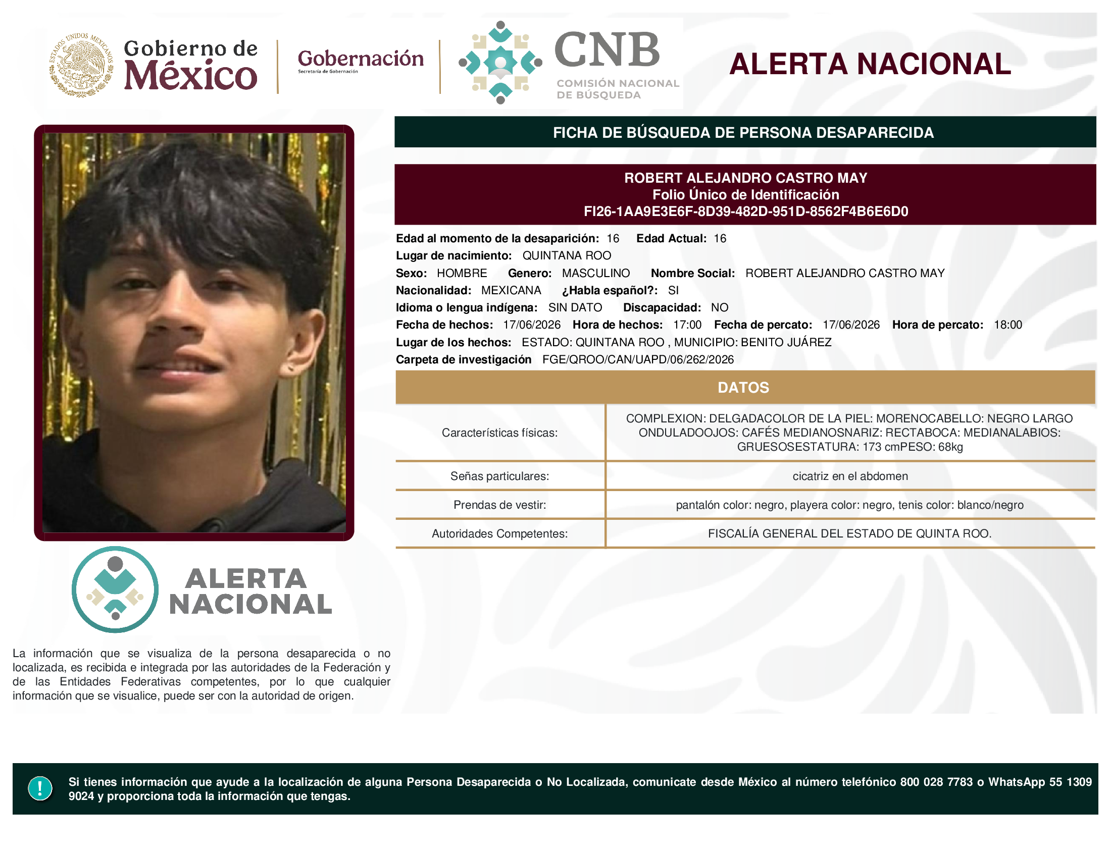 ROBERT ALEJANDRO CASTRO MAY