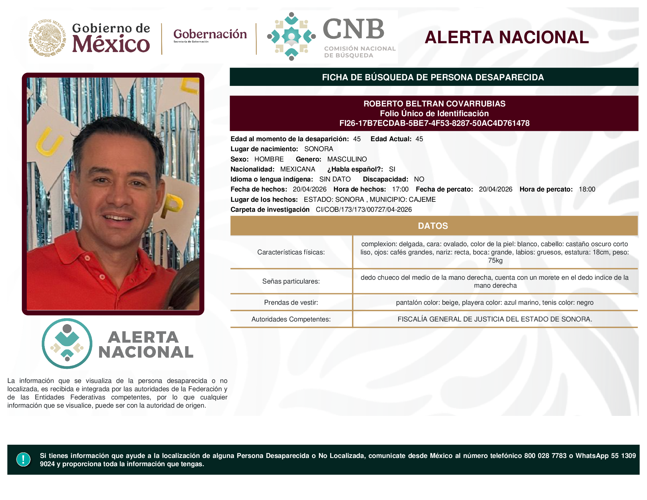 ROBERTO BELTRAN COVARRUBIAS