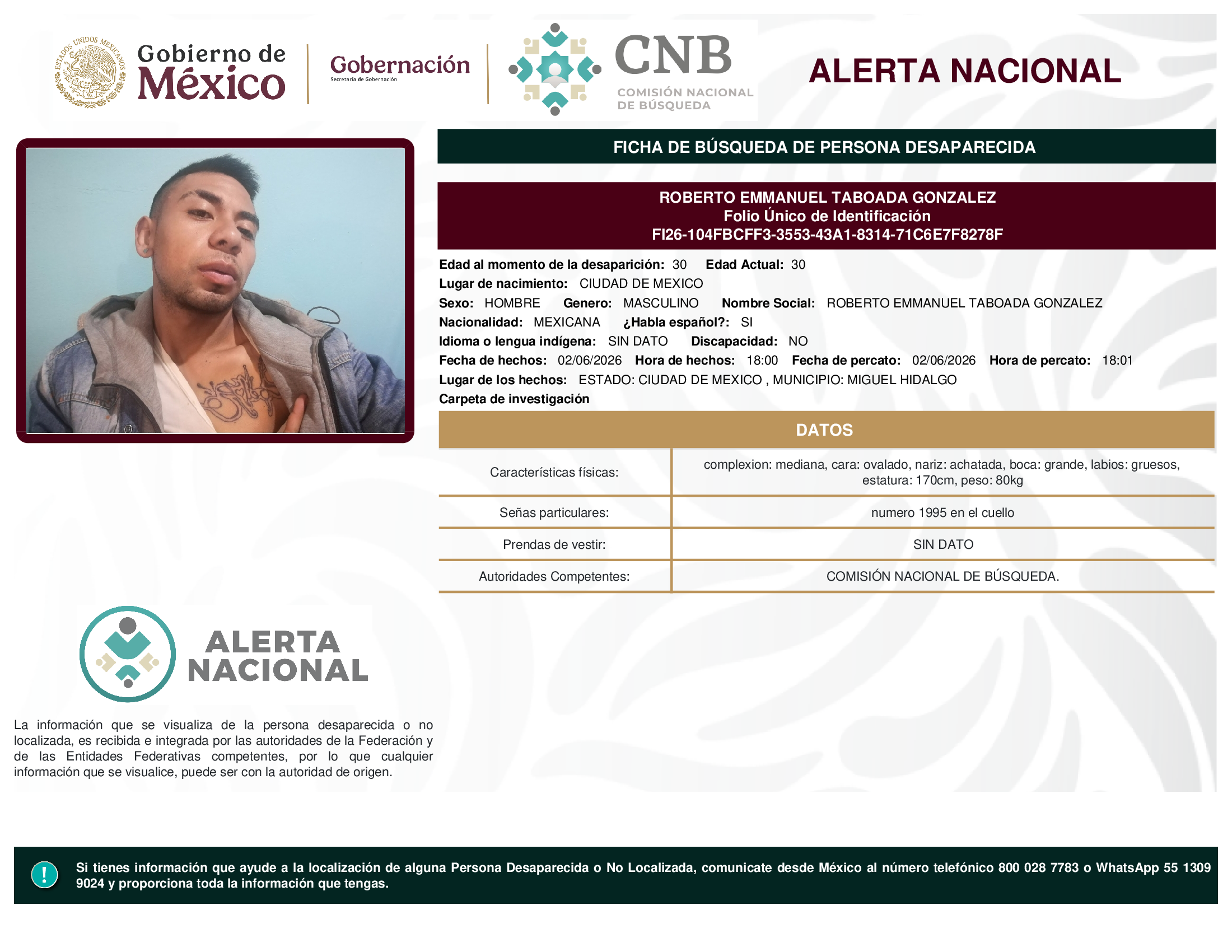 ROBERTO EMMANUEL TABOADA GONZALEZ