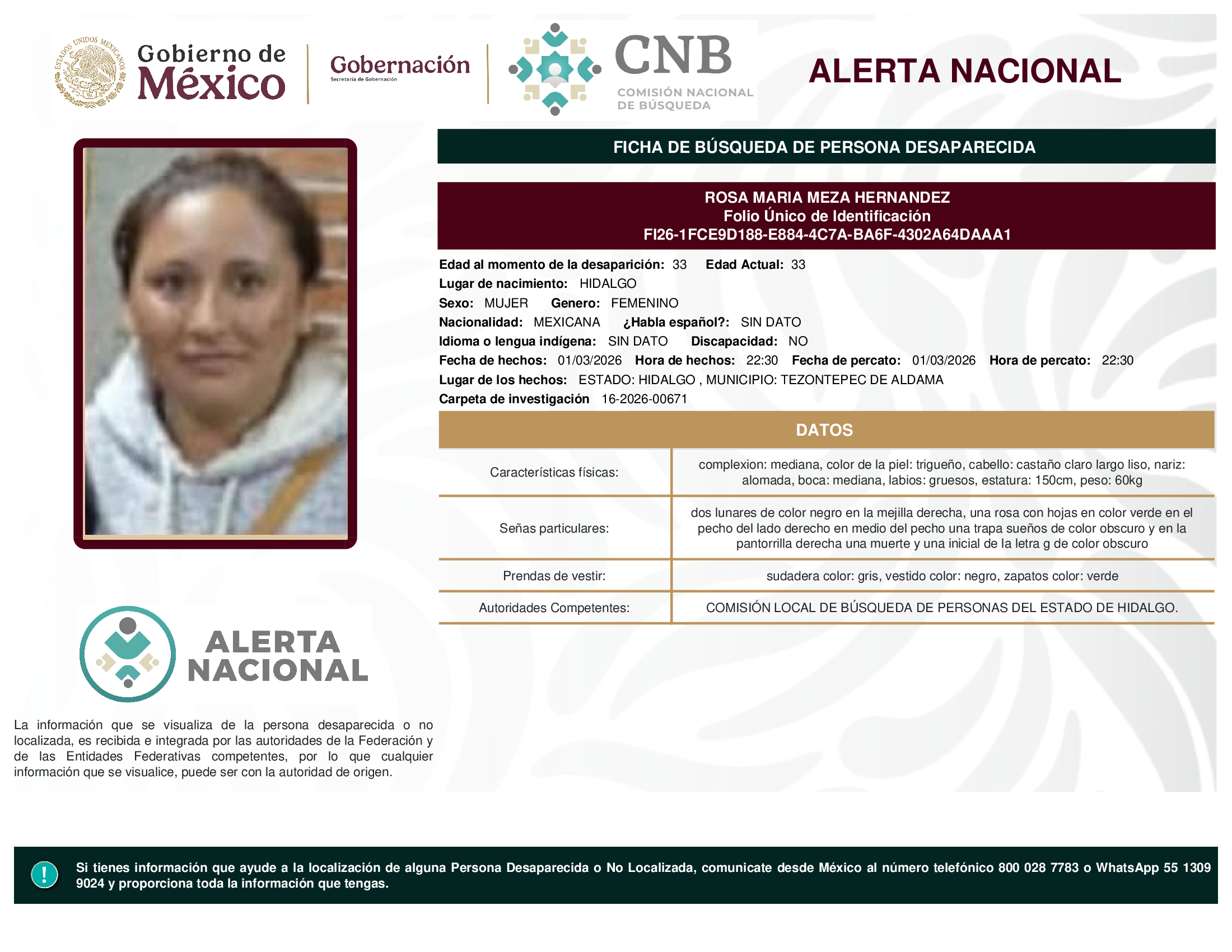 ROSA MARIA MEZA HERNANDEZ
