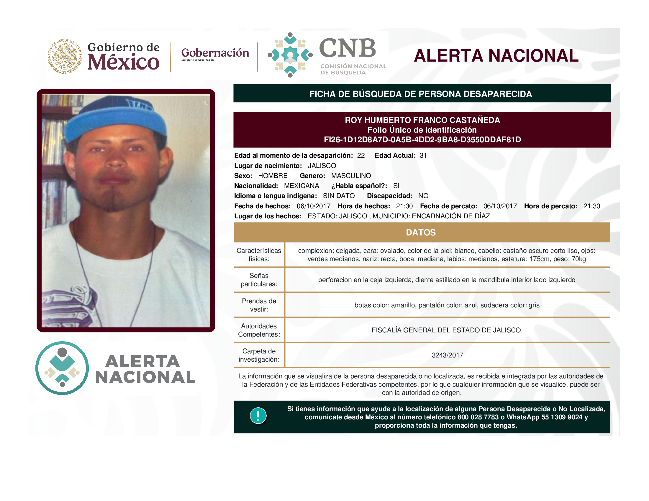 ROY HUMBERTO FRANCO CASTAÑEDA