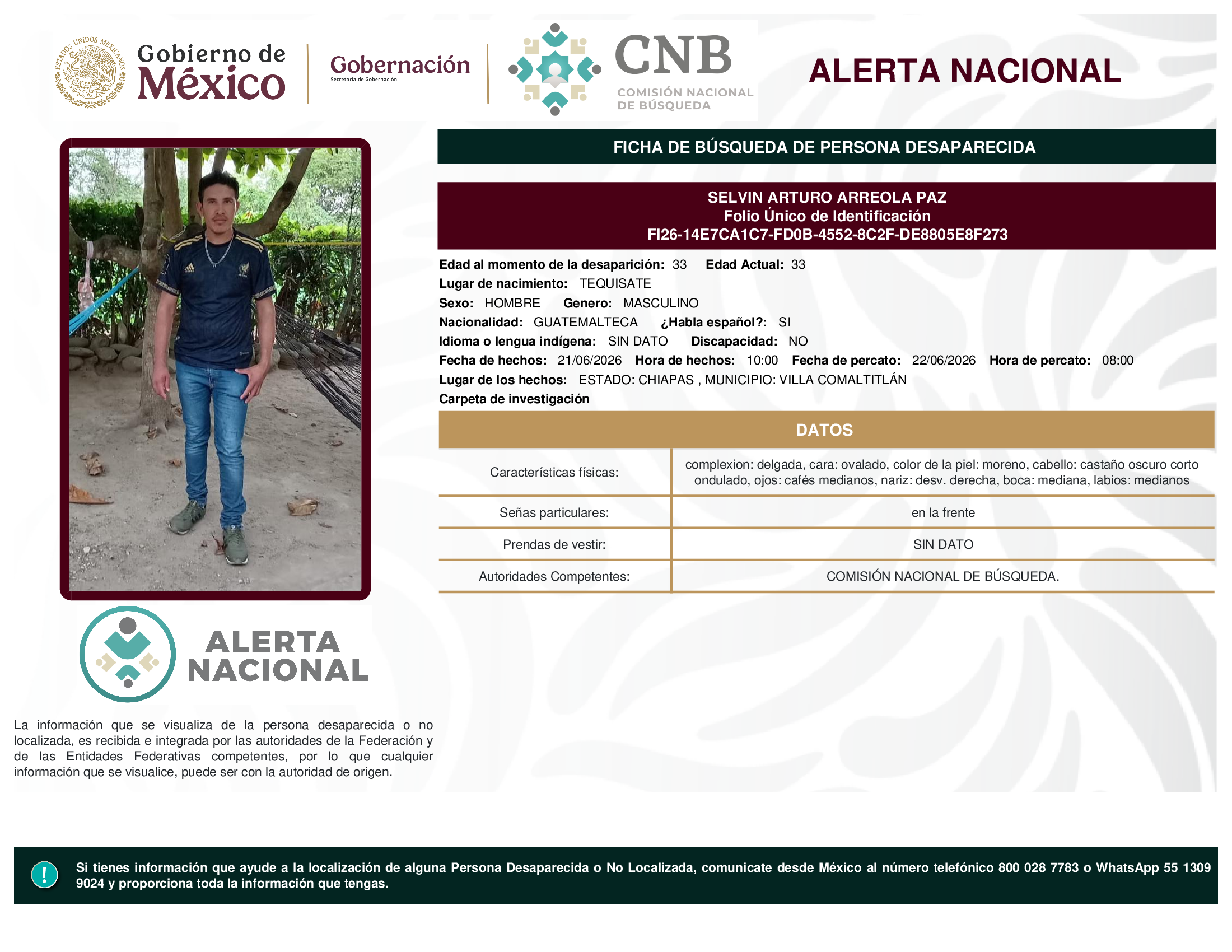 SELVIN ARTURO ARREOLA PAZ