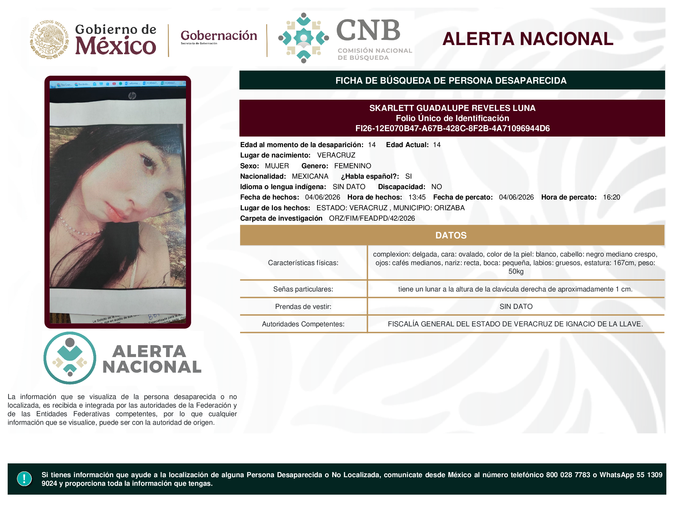 SKARLETT GUADALUPE REVELES LUNA