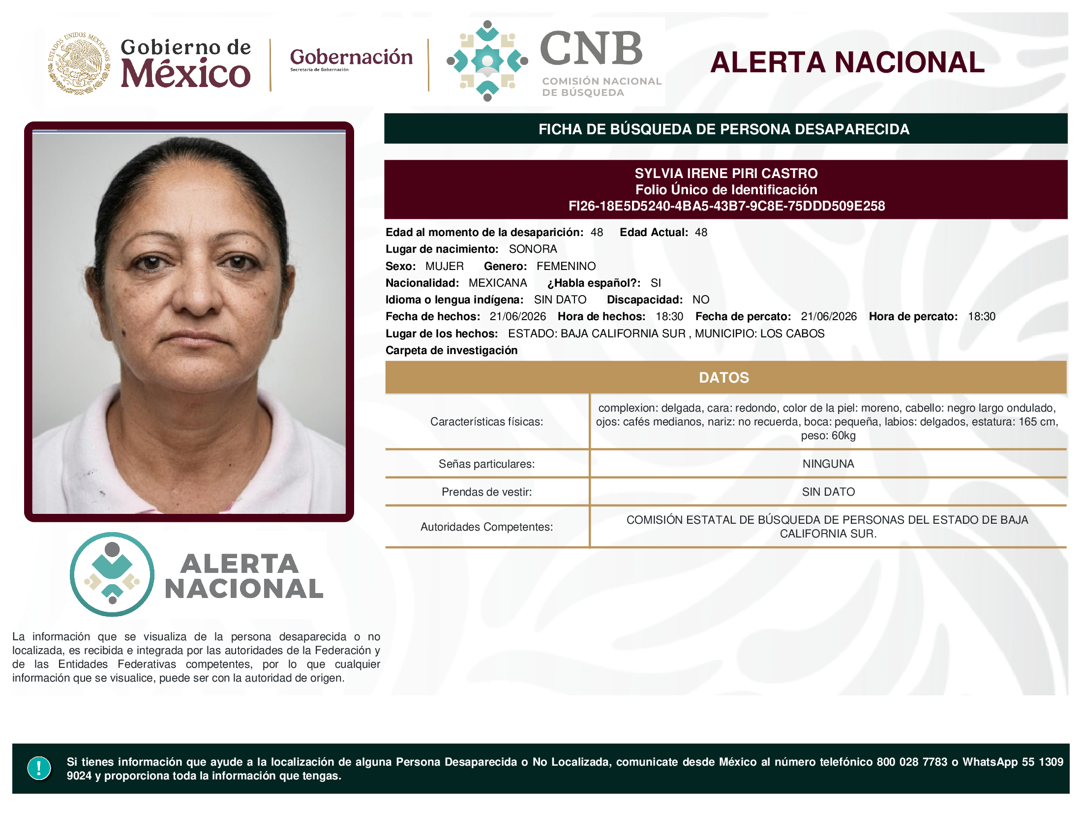 SYLVIA IRENE PIRI CASTRO