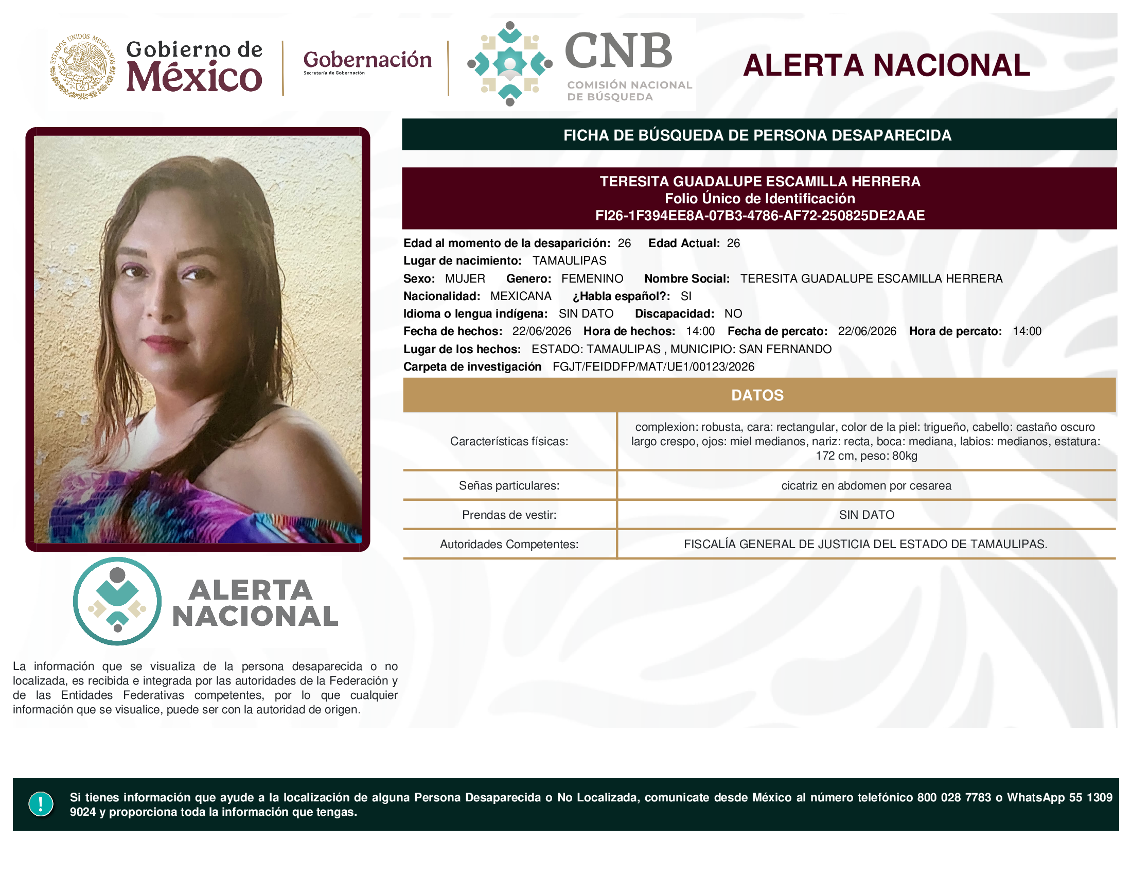 TERESITA GUADALUPE ESCAMILLA HERRERA