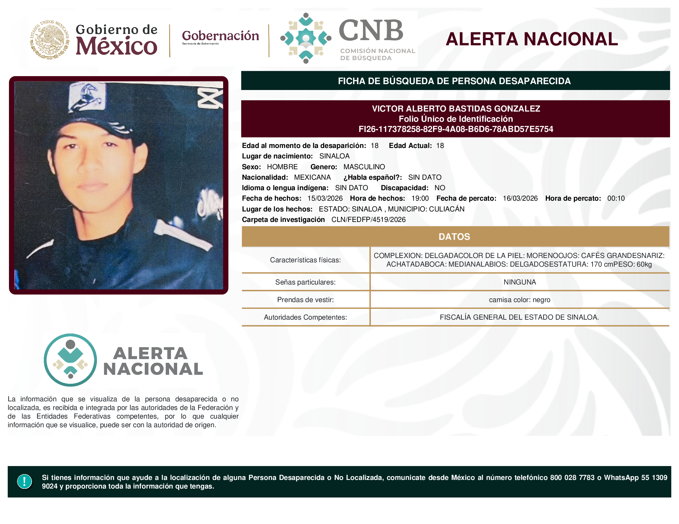 VICTOR ALBERTO BASTIDAS GONZALEZ