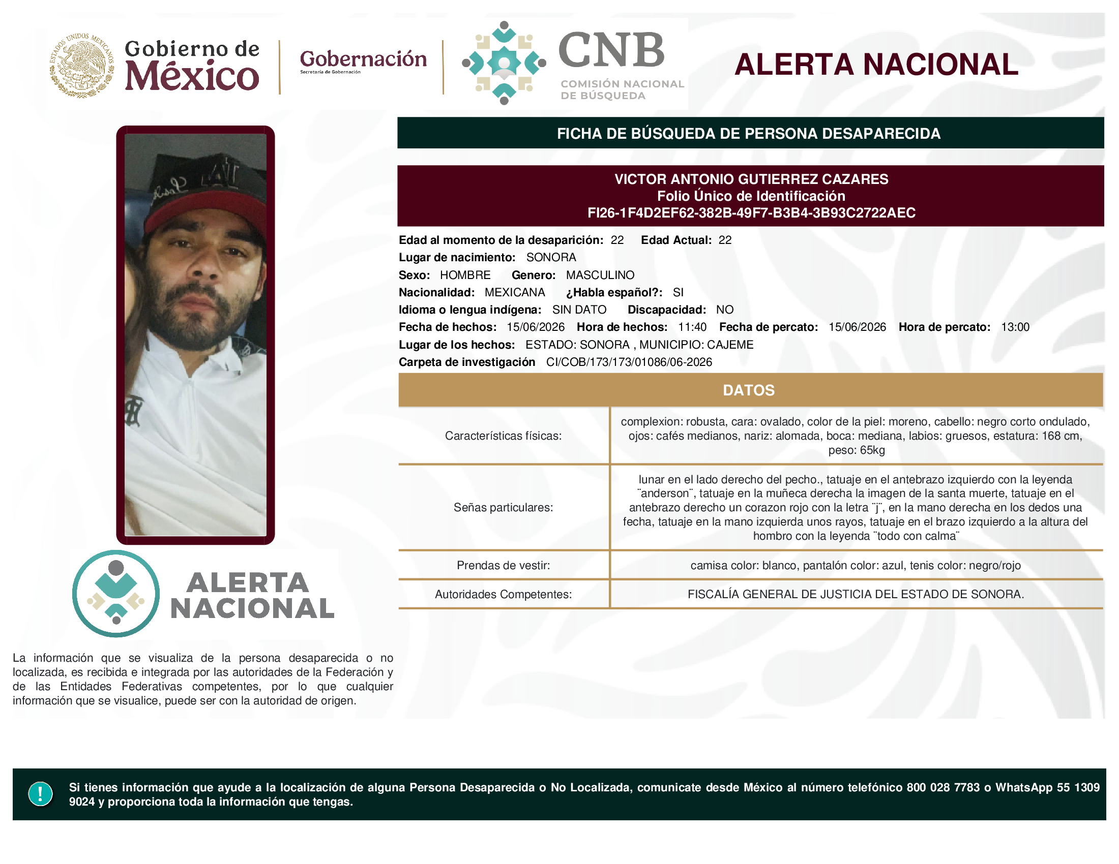 VICTOR ANTONIO GUTIERREZ CAZARES