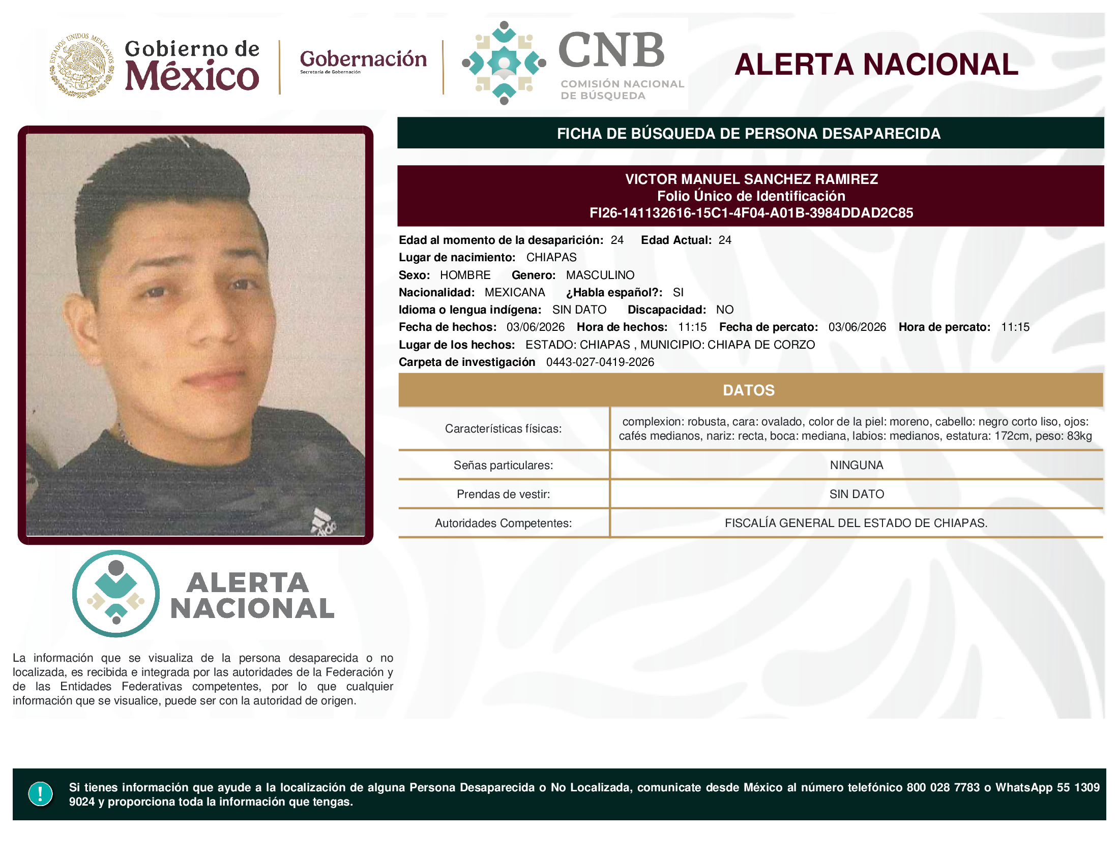 VICTOR MANUEL SANCHEZ RAMIREZ