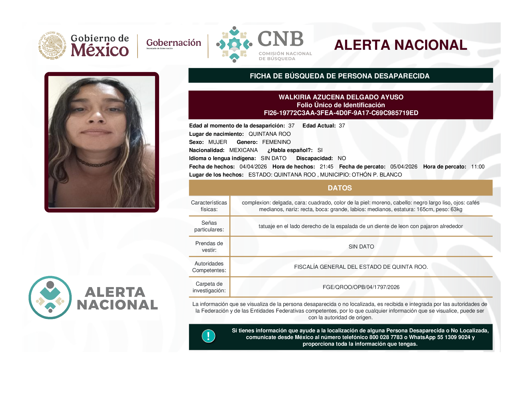 WALKIRIA AZUCENA DELGADO AYUSO