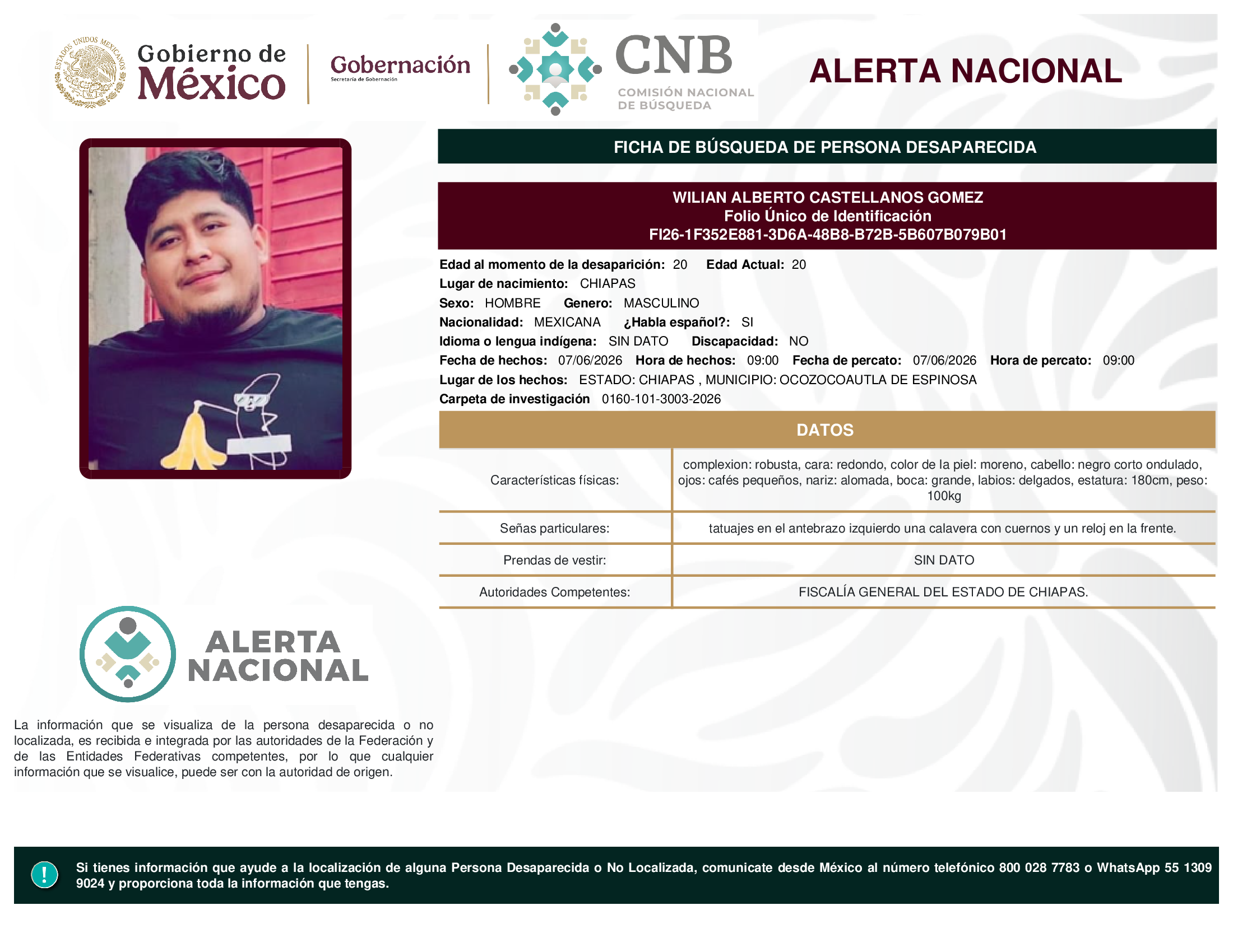 WILIAN ALBERTO CASTELLANOS GOMEZ