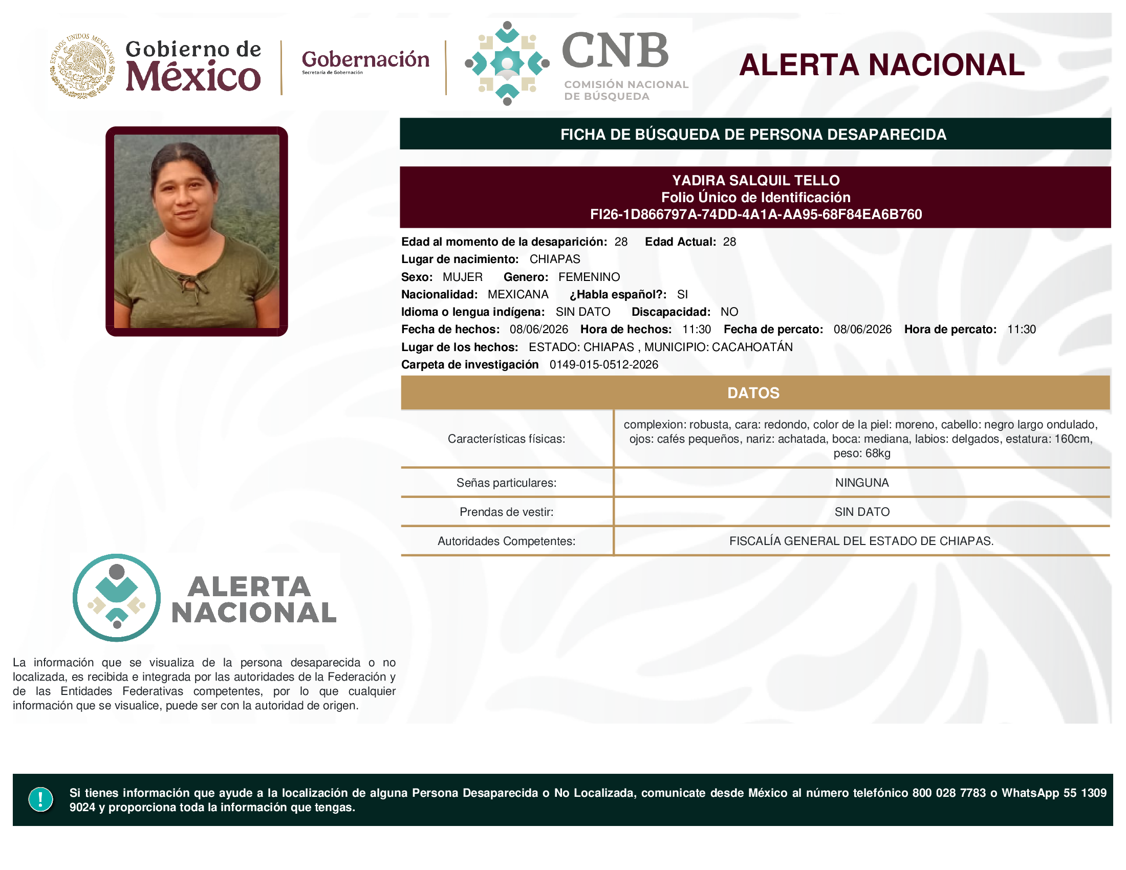 YADIRA SALQUIL TELLO