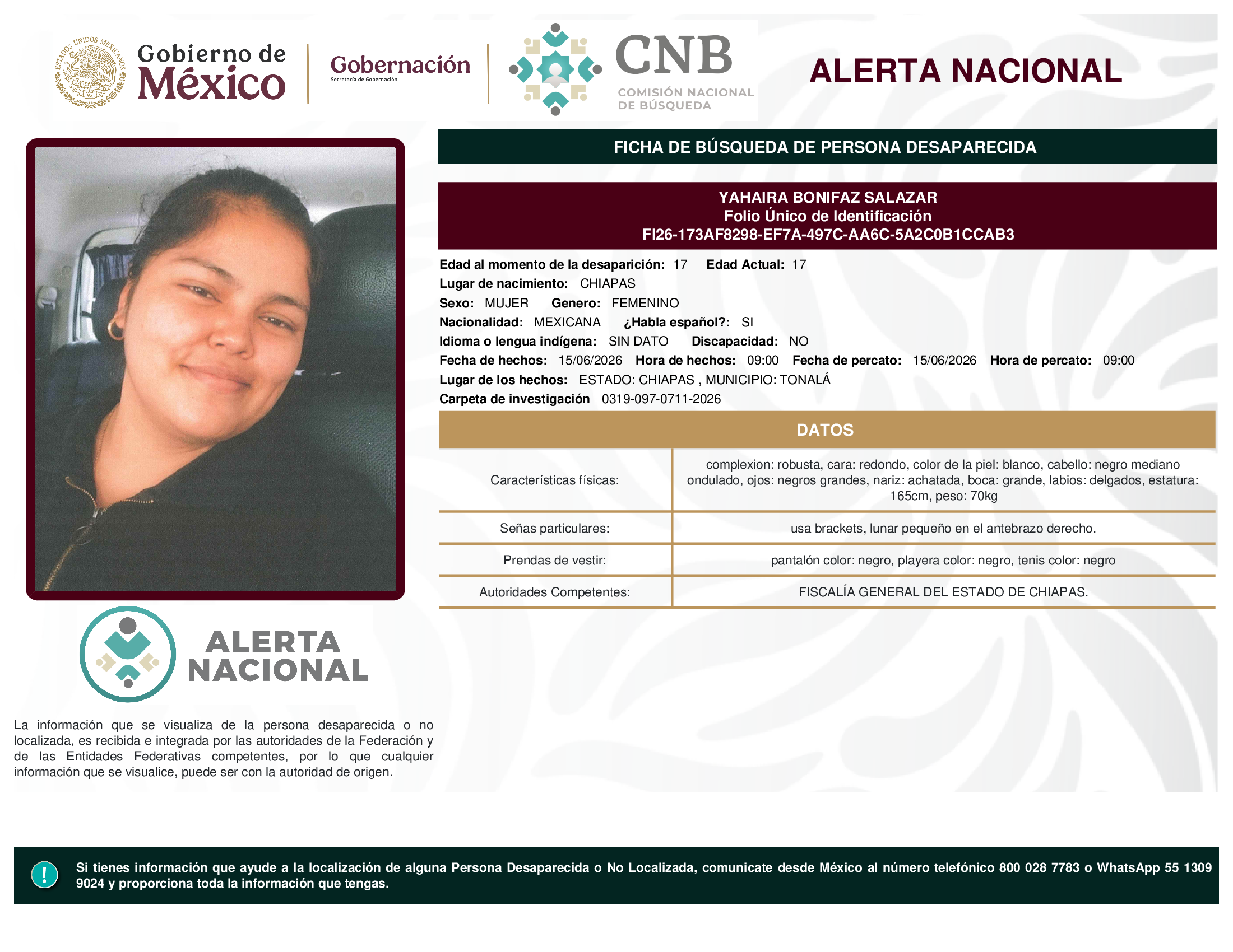 YAHAIRA BONIFAZ SALAZAR