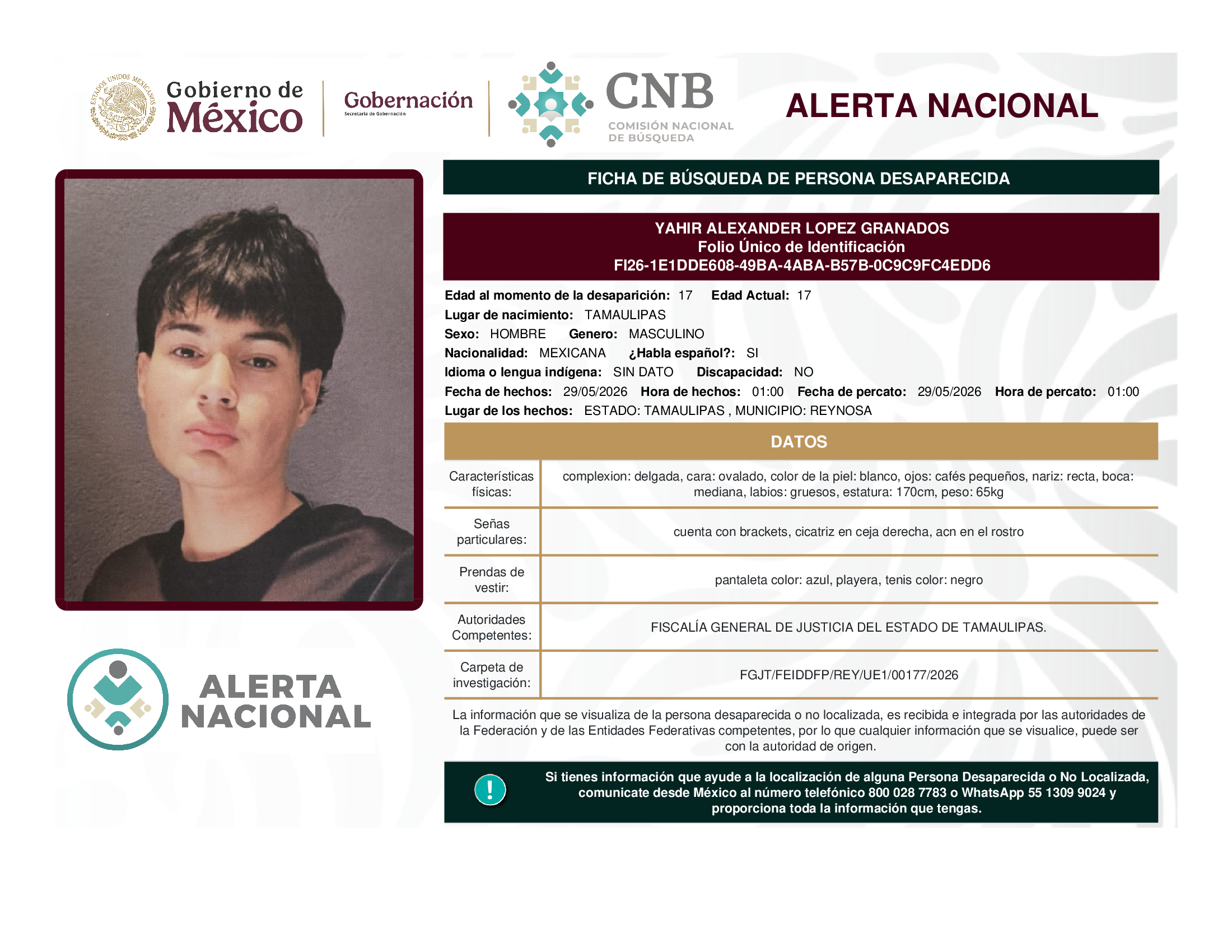YAHIR ALEXANDER LOPEZ GRANADOS