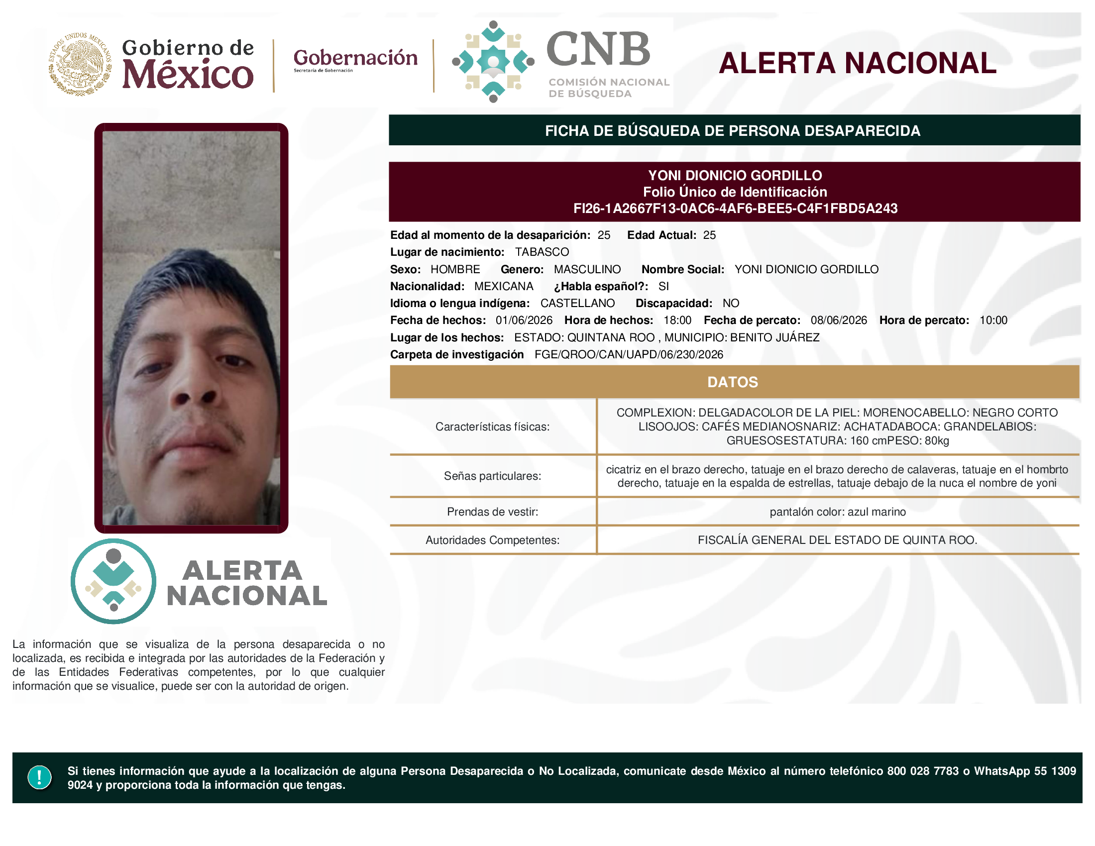 YONI DIONICIO GORDILLO