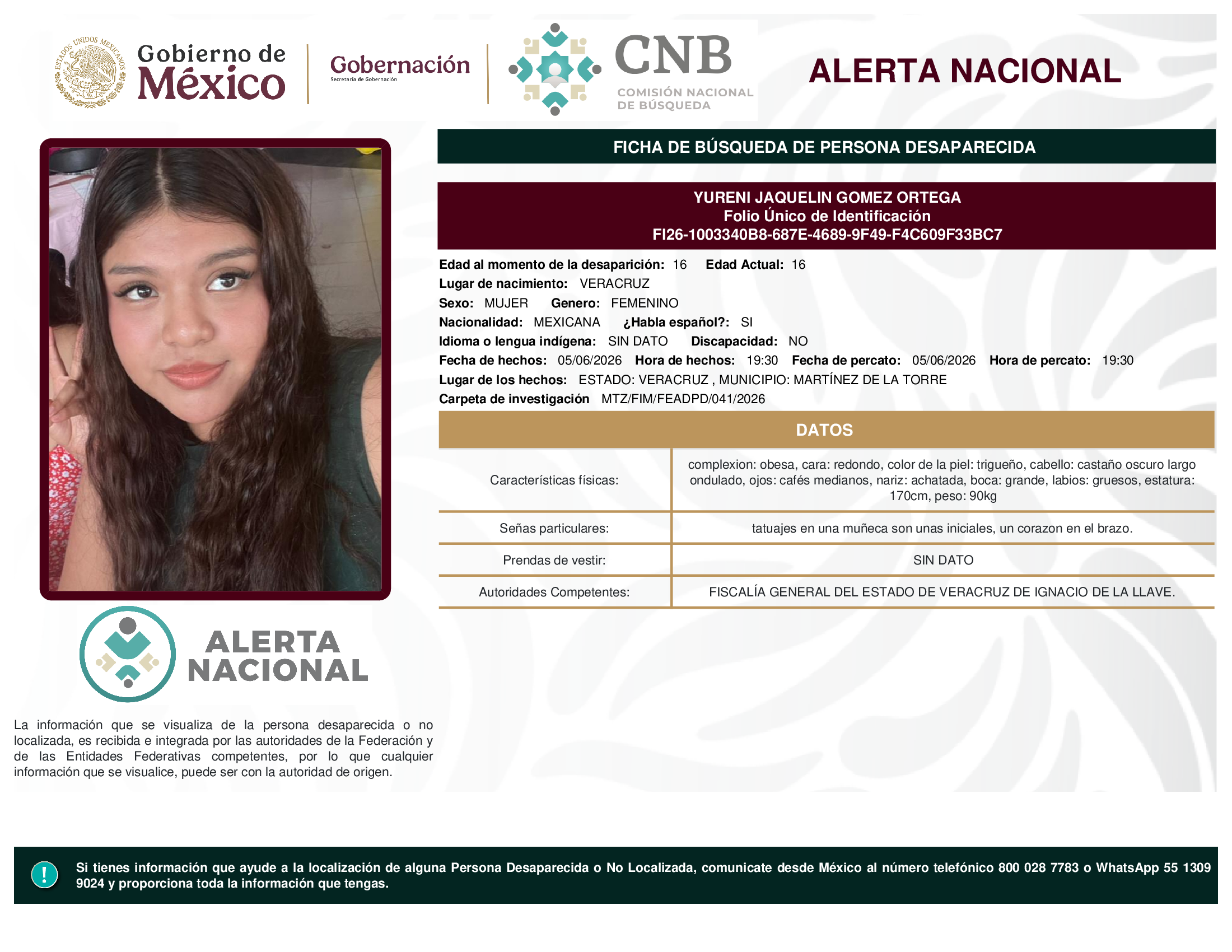 YURENI JAQUELIN GOMEZ ORTEGA