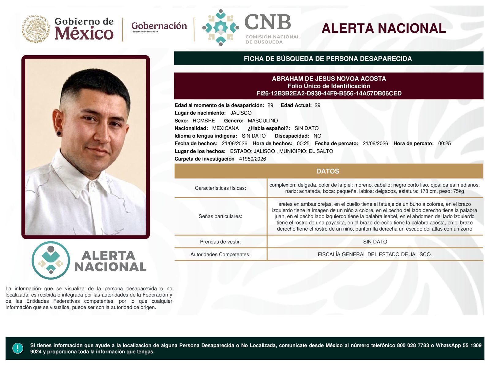 ABRAHAM DE JESUS NOVOA ACOSTA