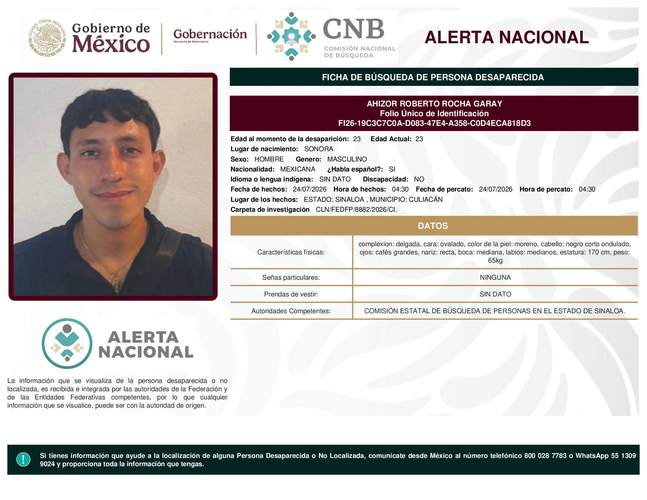 AHIZOR ROBERTO ROCHA GARAY