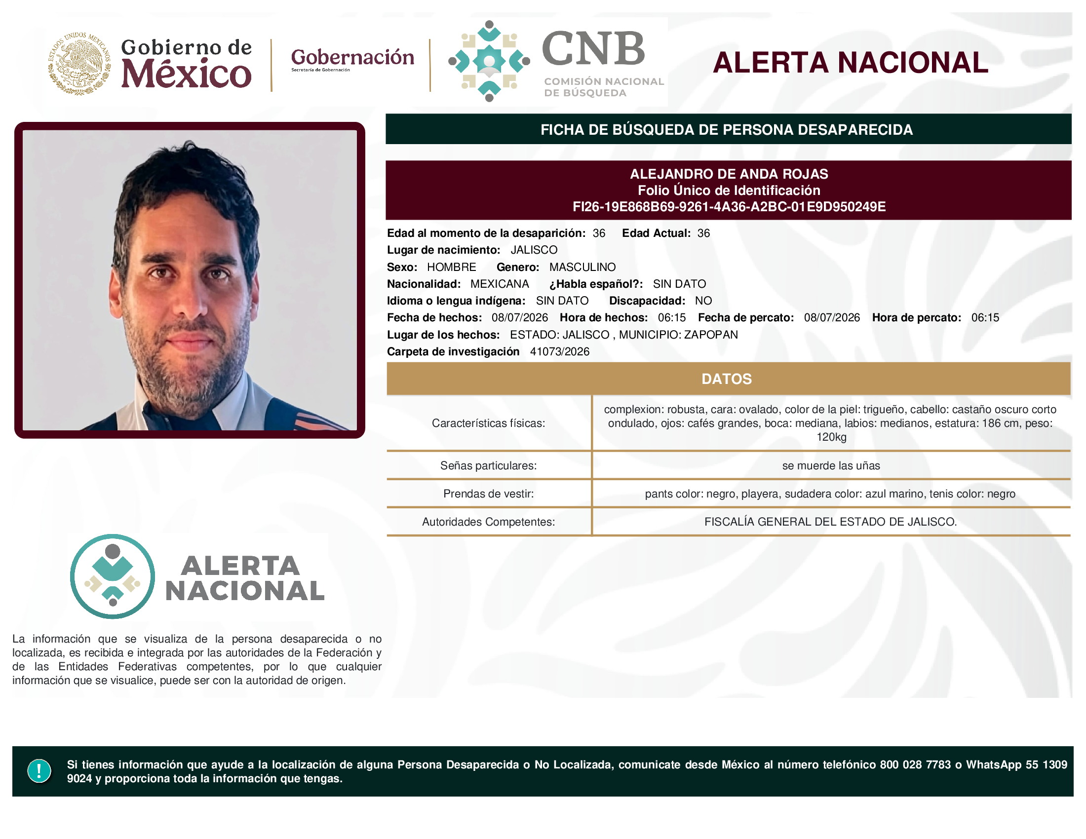 ALEJANDRO DE ANDA ROJAS