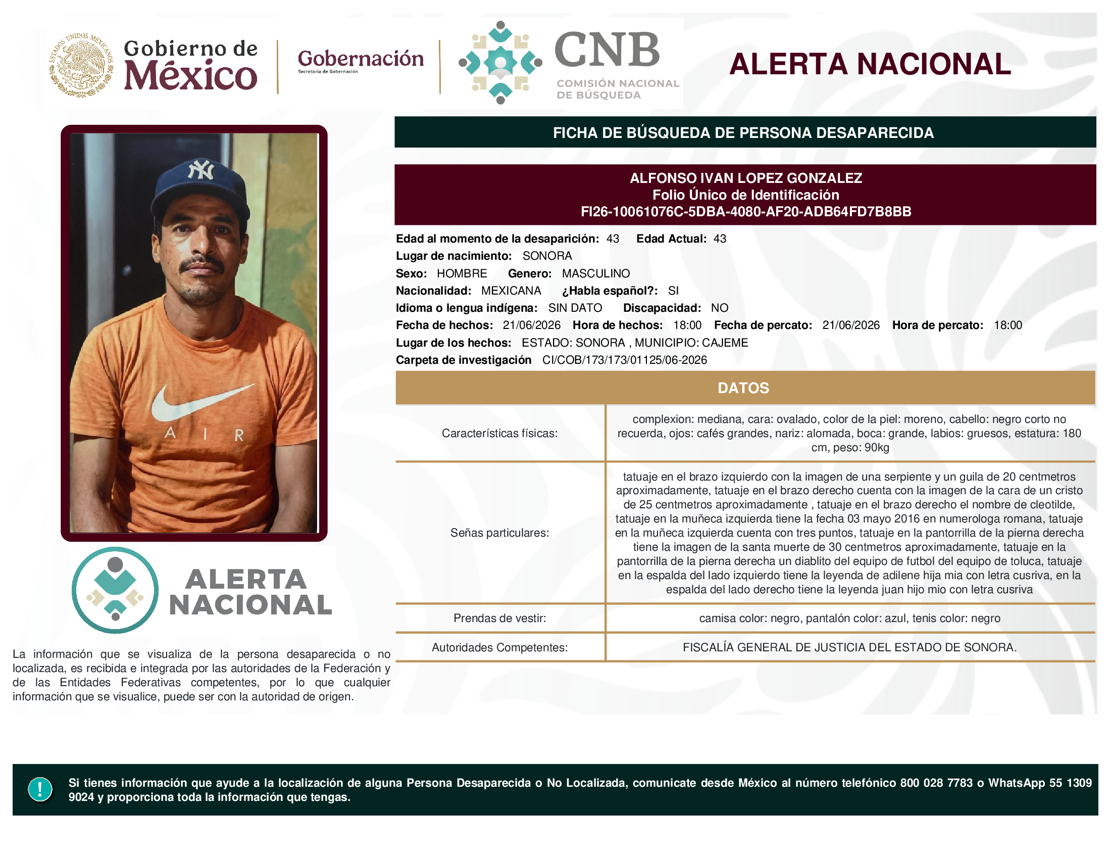 ALFONSO IVAN LOPEZ GONZALEZ