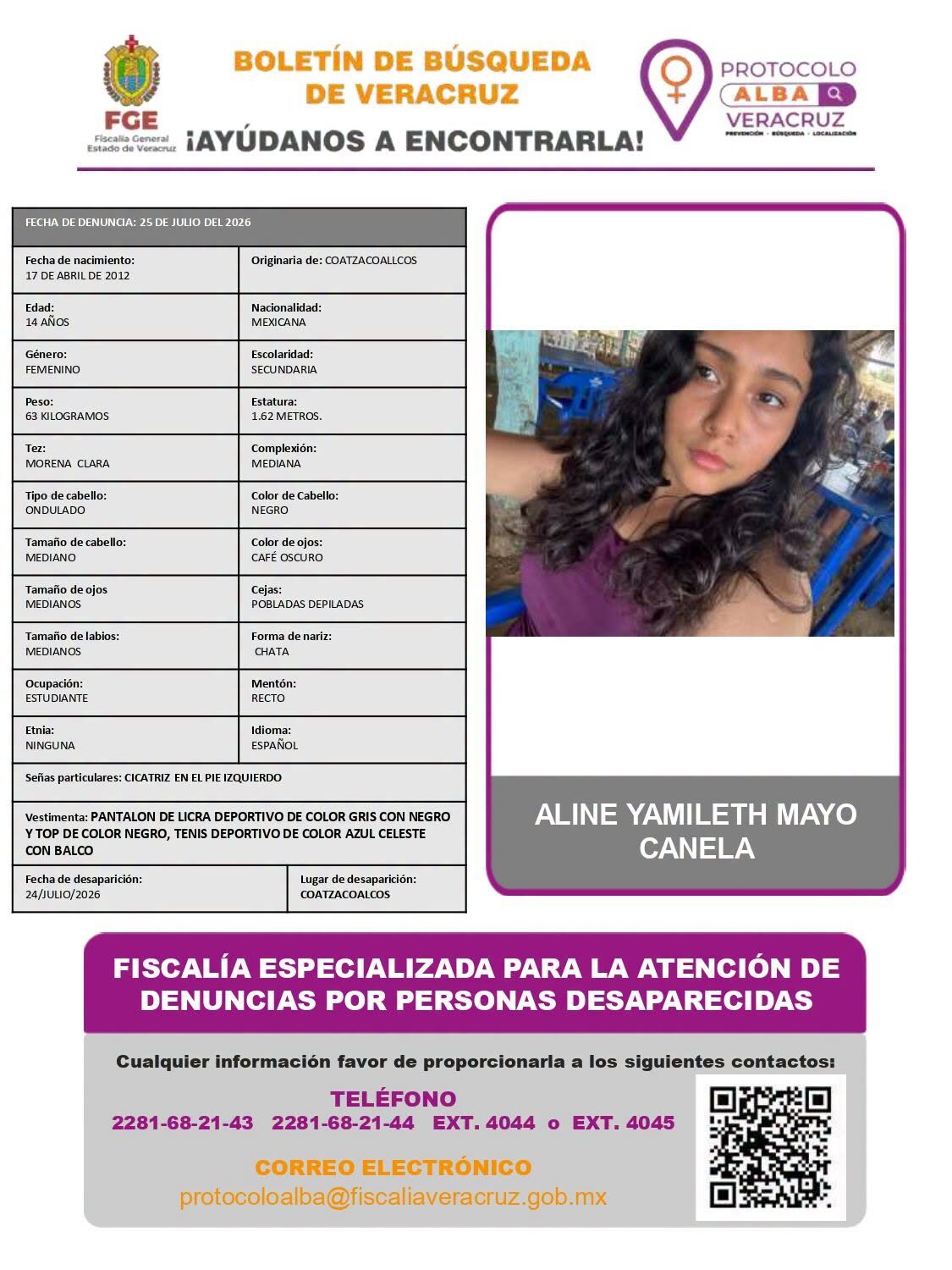 ALINE YAMILETH MAYO CANELA