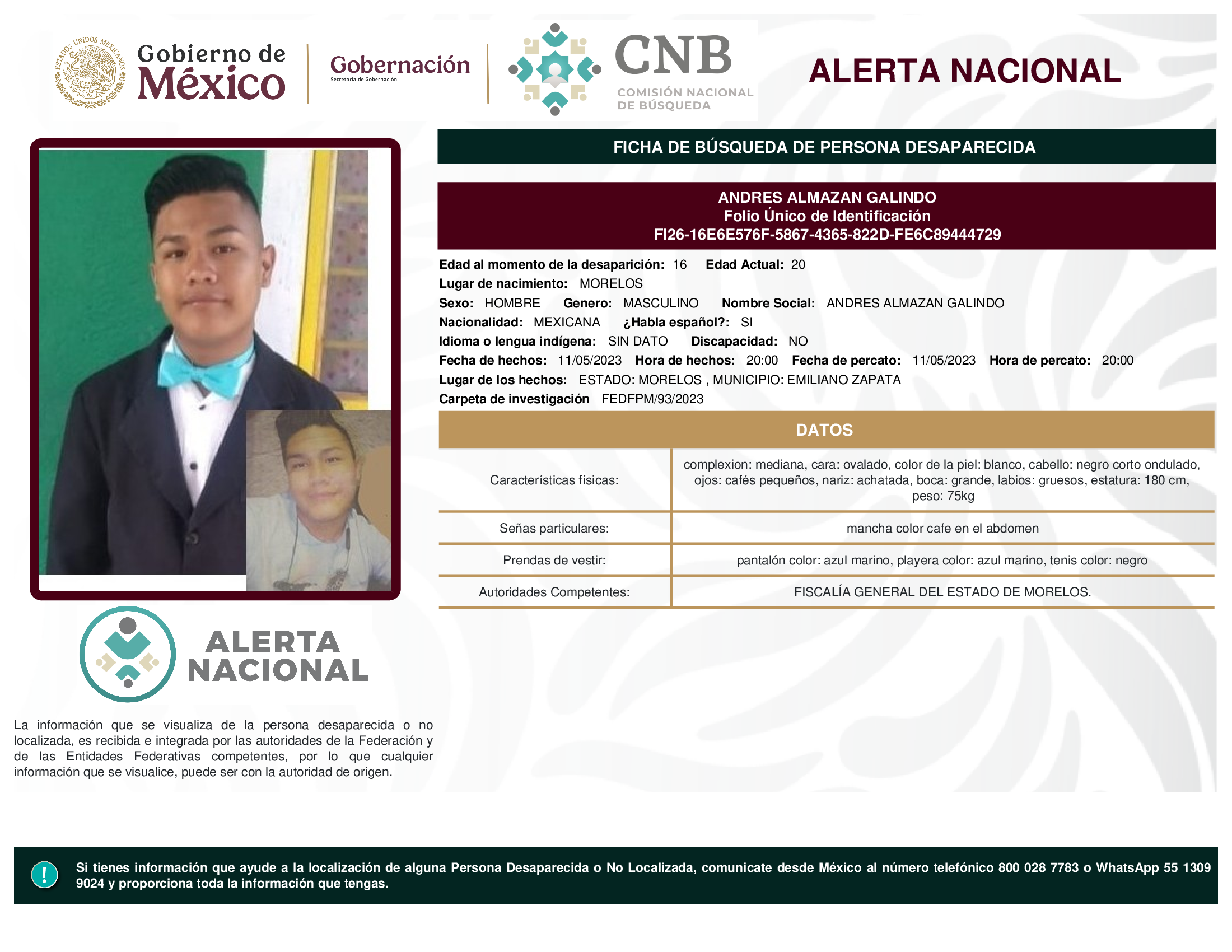 ANDRES ALMAZAN GALINDO