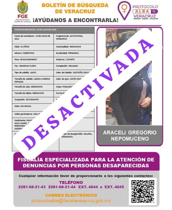 ARACELI GREGORIO NEPOMUCENO