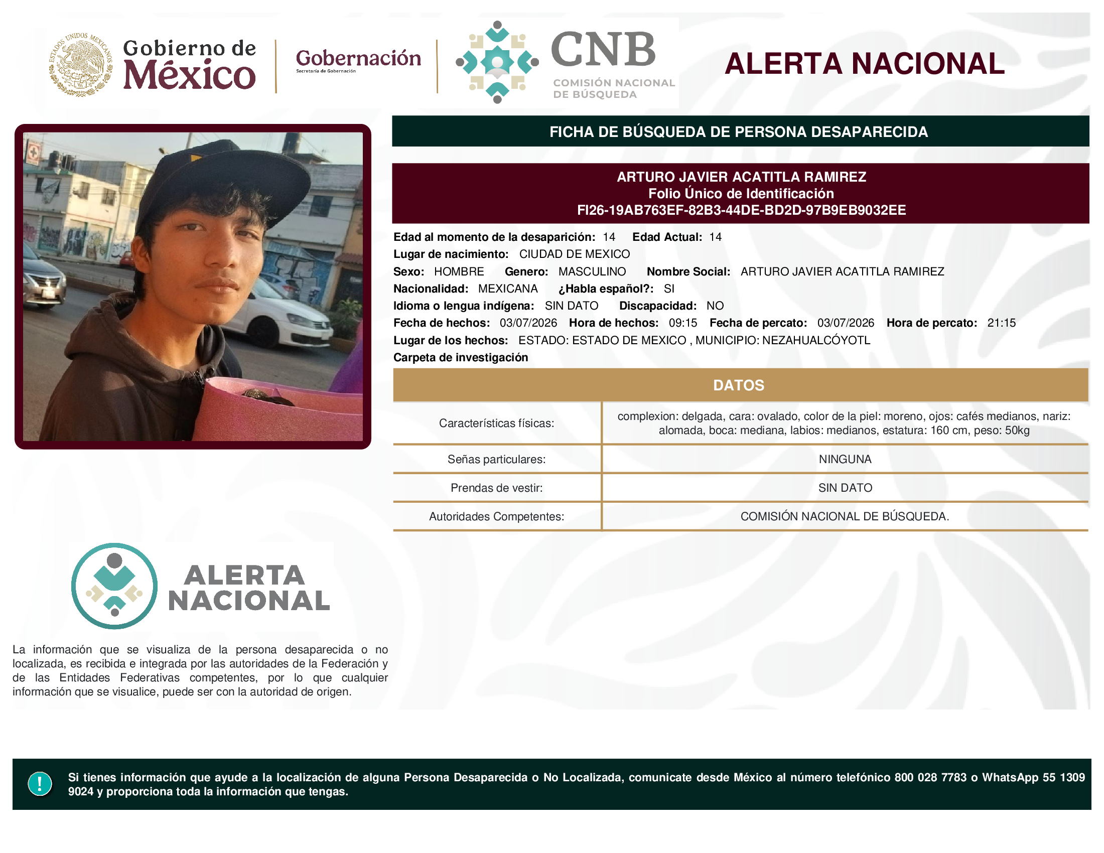 ARTURO JAVIER ACATITLA RAMIREZ