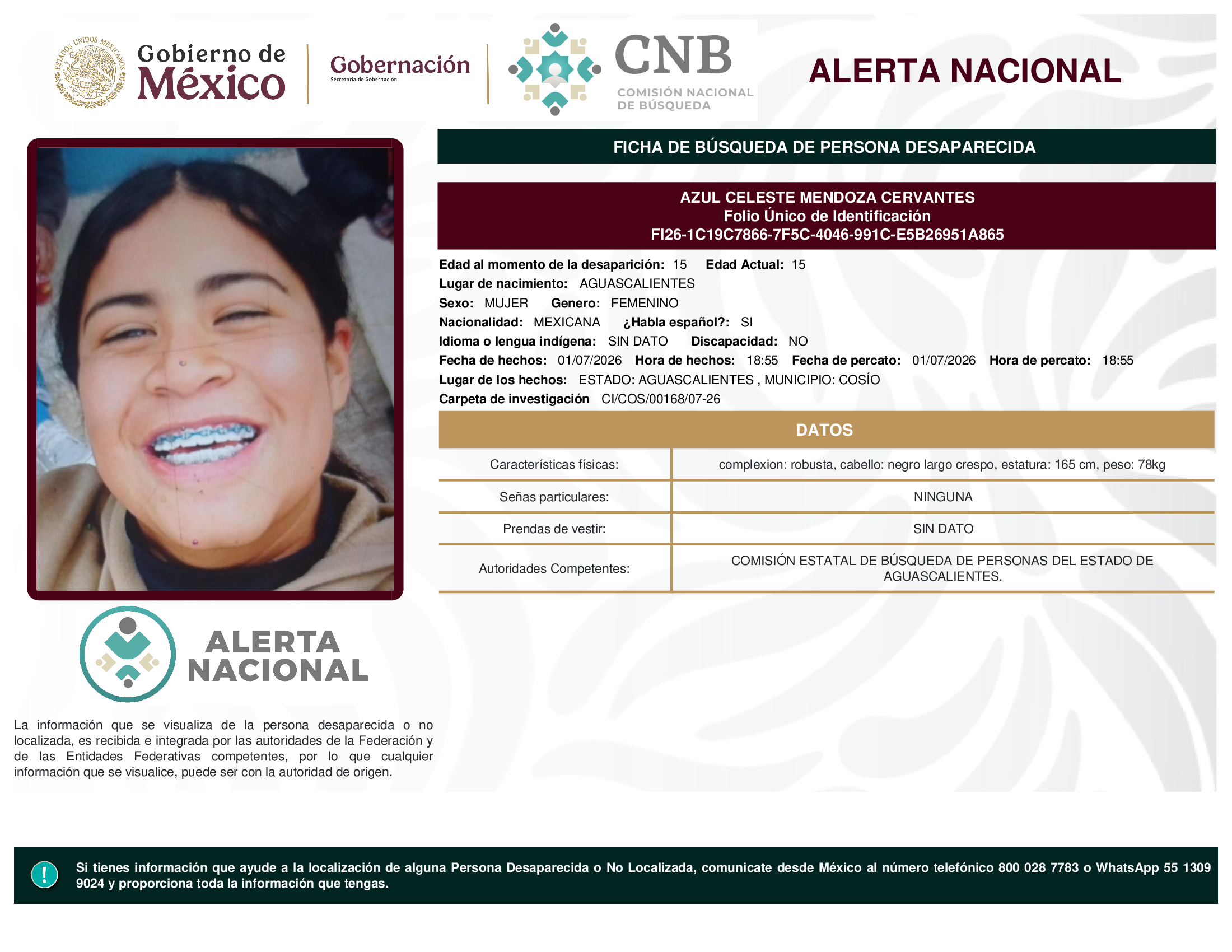 AZUL CELESTE MENDOZA CERVANTES