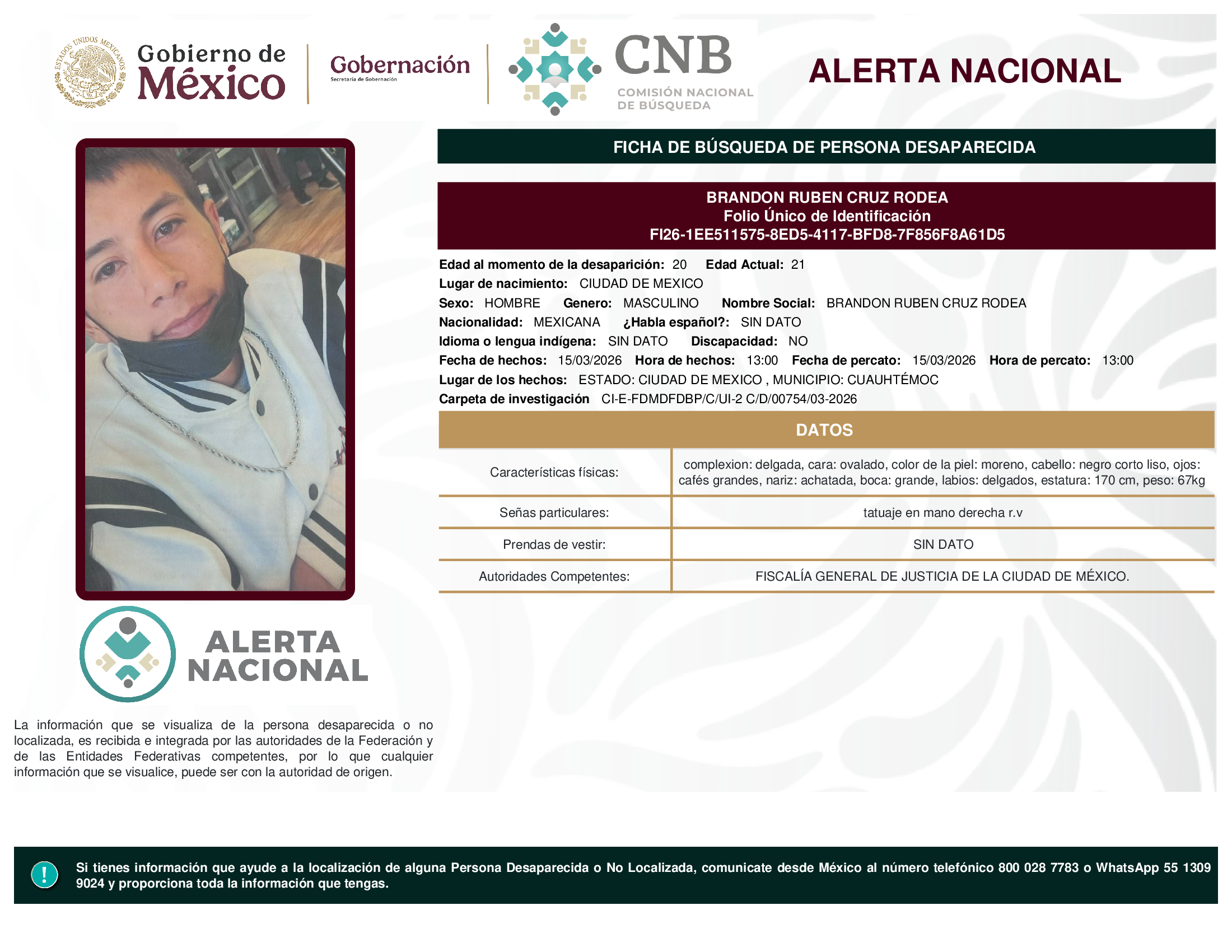 BRANDON RUBEN CRUZ RODEA