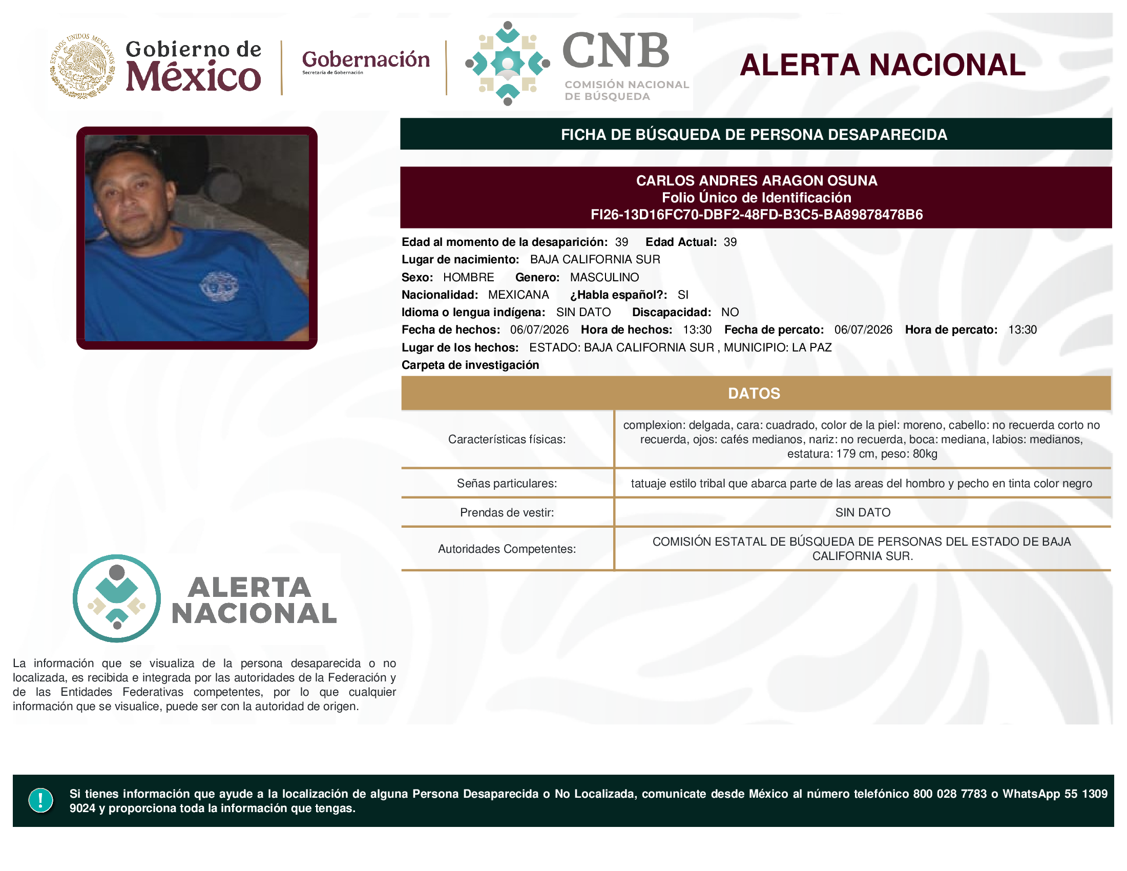 CARLOS ANDRES ARAGON OSUNA