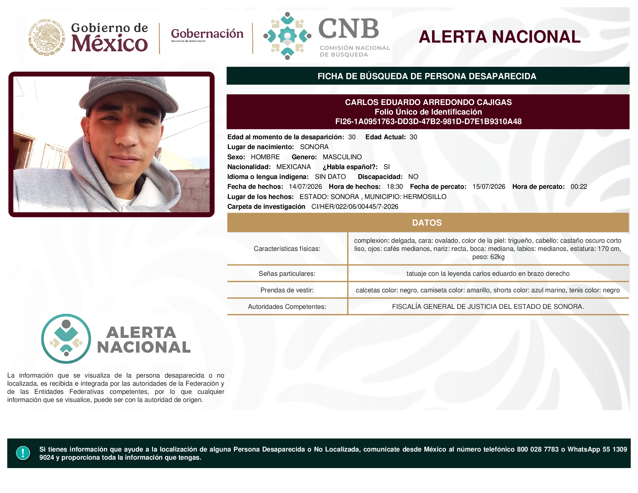 CARLOS EDUARDO ARREDONDO CAJIGAS