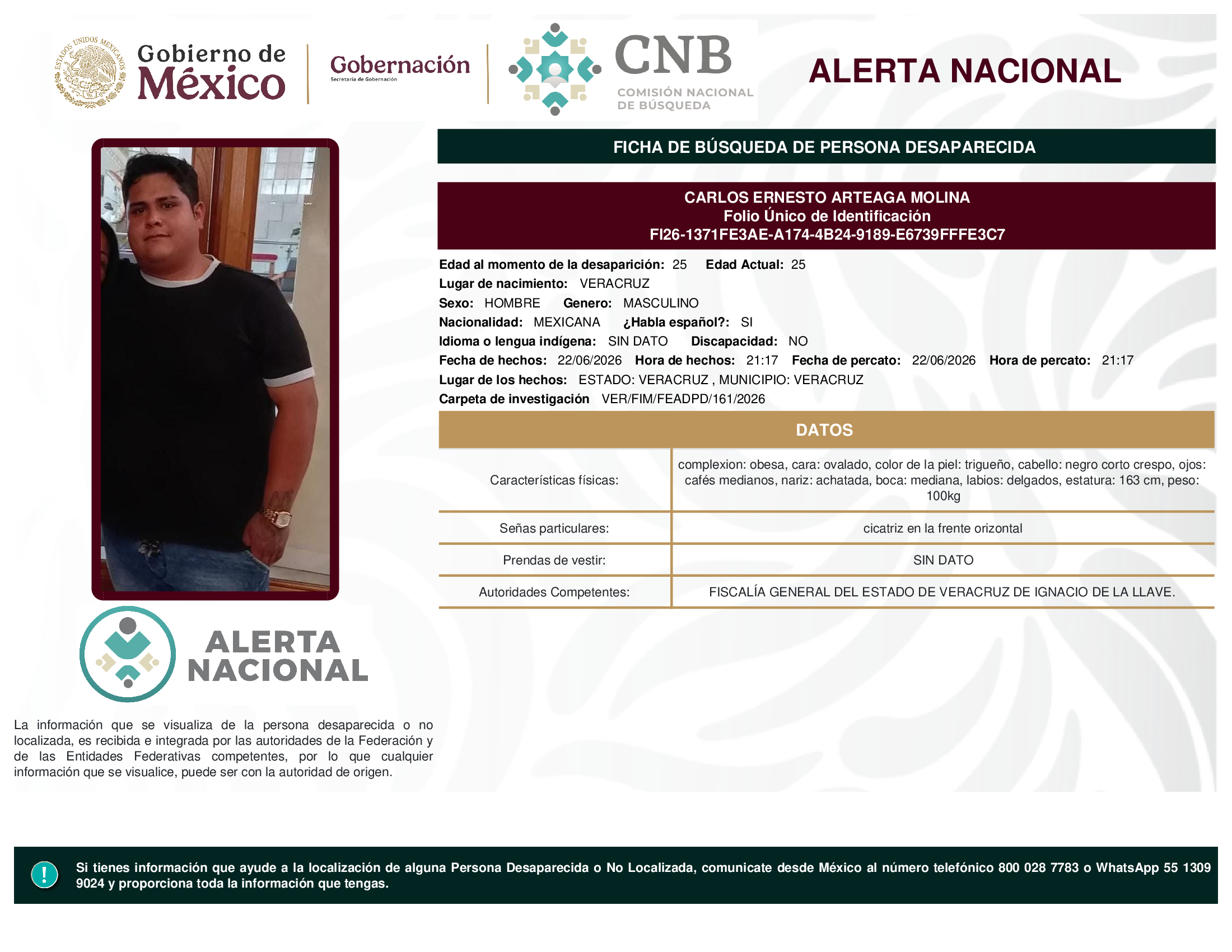 CARLOS ERNESTO ARTEAGA MOLINA