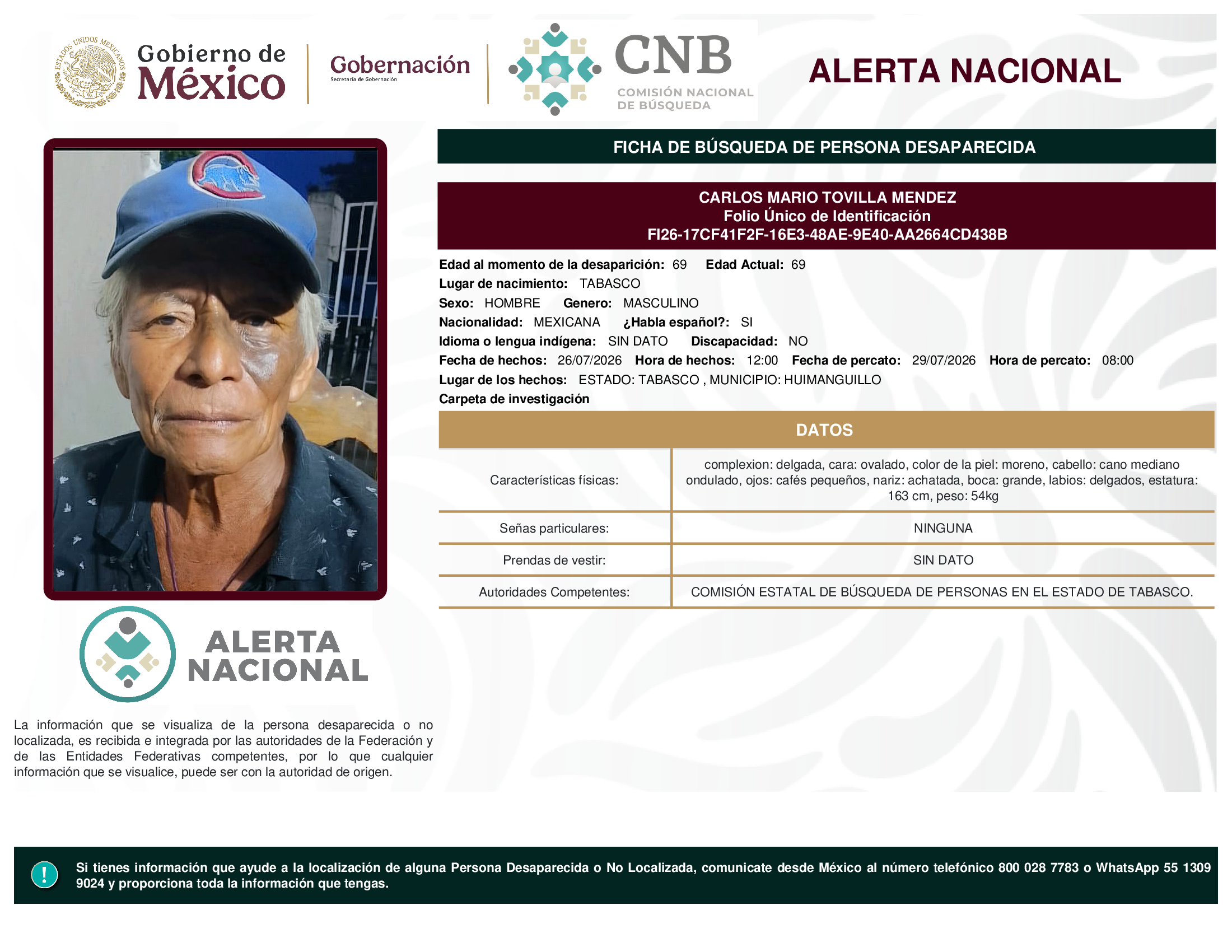 CARLOS MARIO TOVILLA MENDEZ
