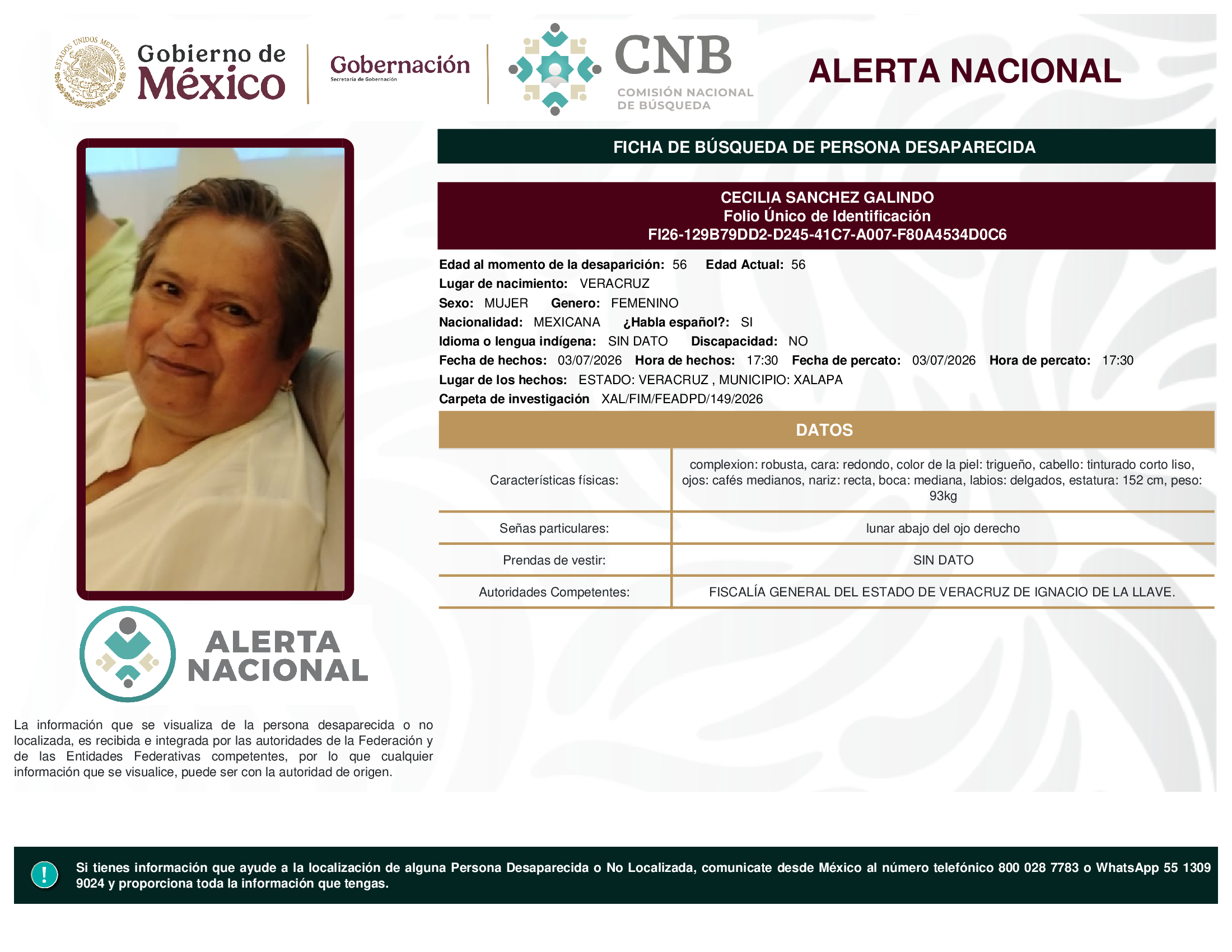 CECILIA SANCHEZ GALINDO