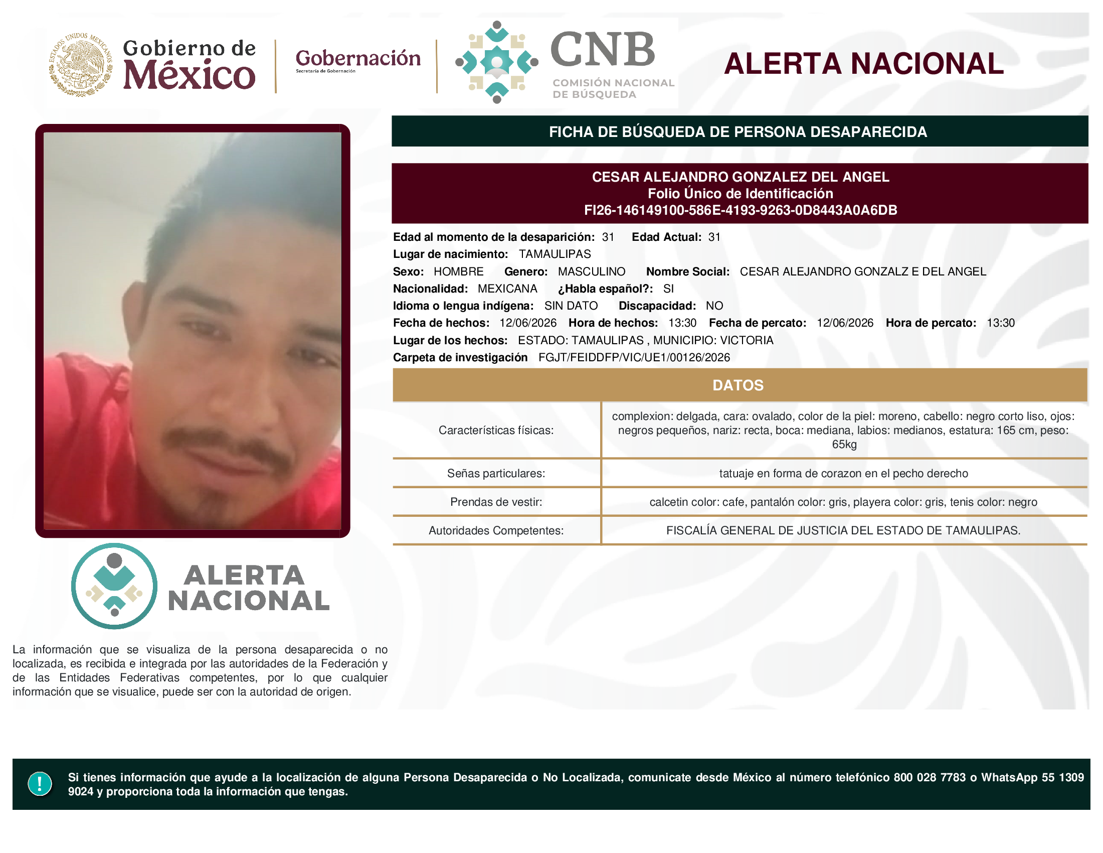 CESAR ALEJANDRO GONZALEZ DEL ANGEL