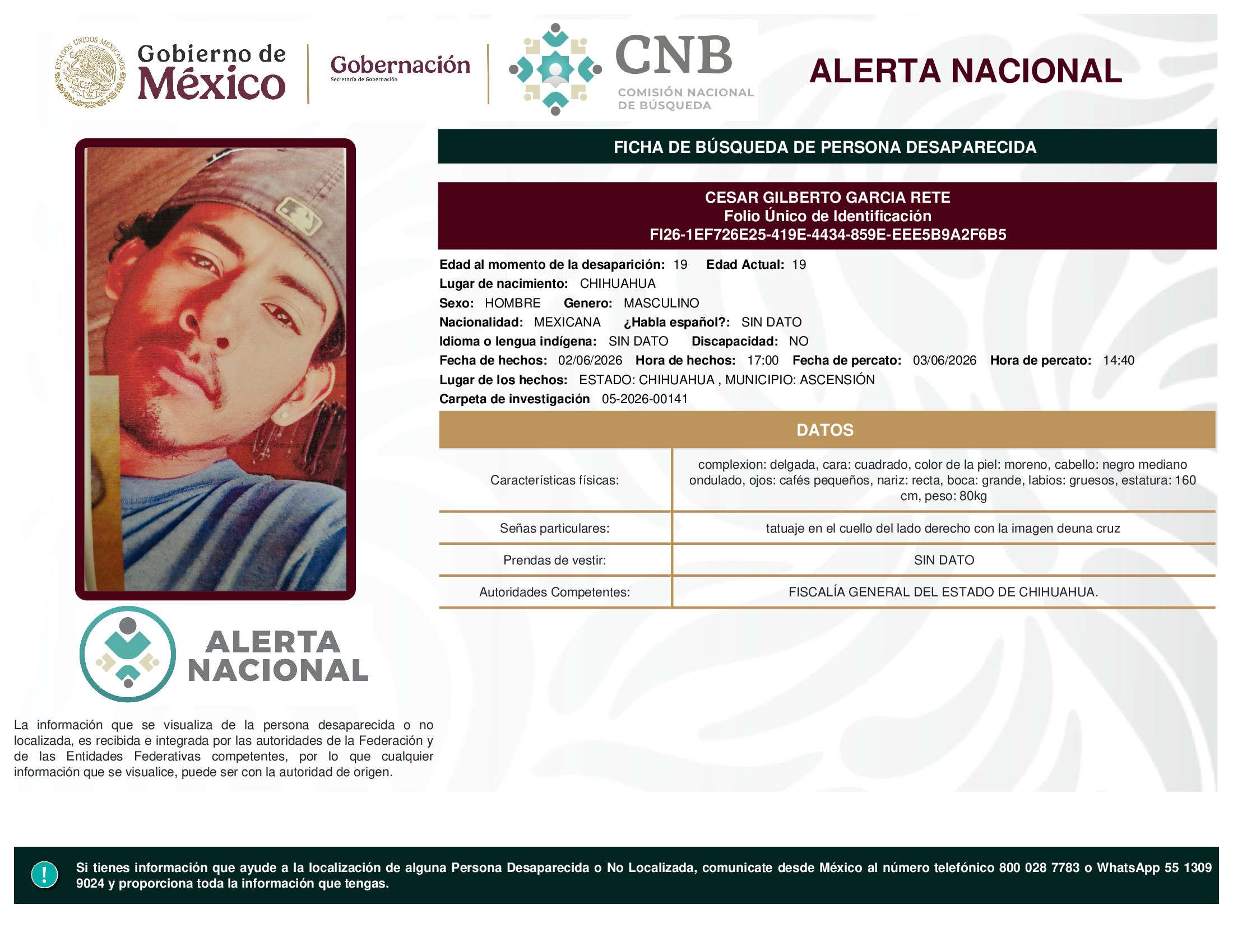 CESAR GILBERTO GARCIA RETE
