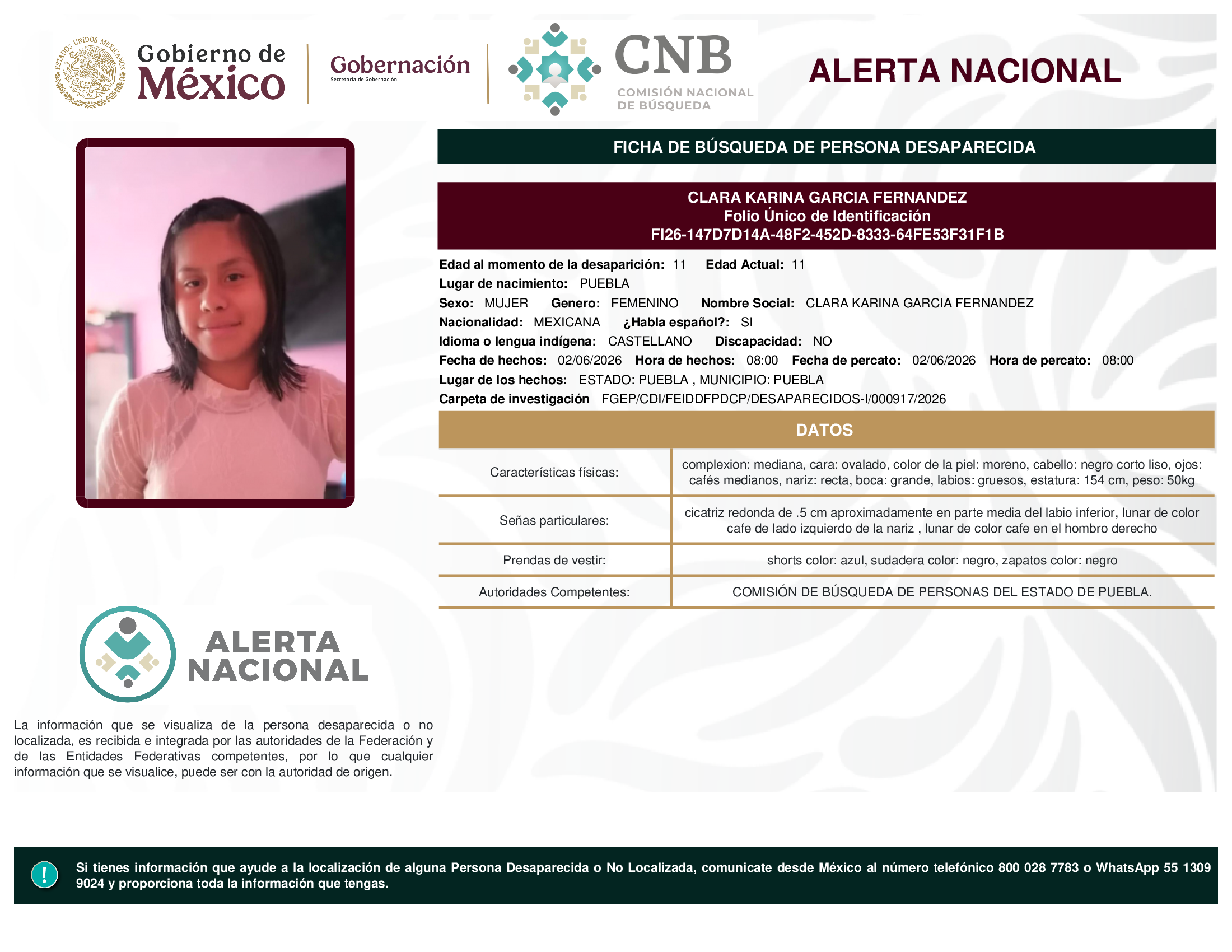 CLARA KARINA GARCIA FERNANDEZ