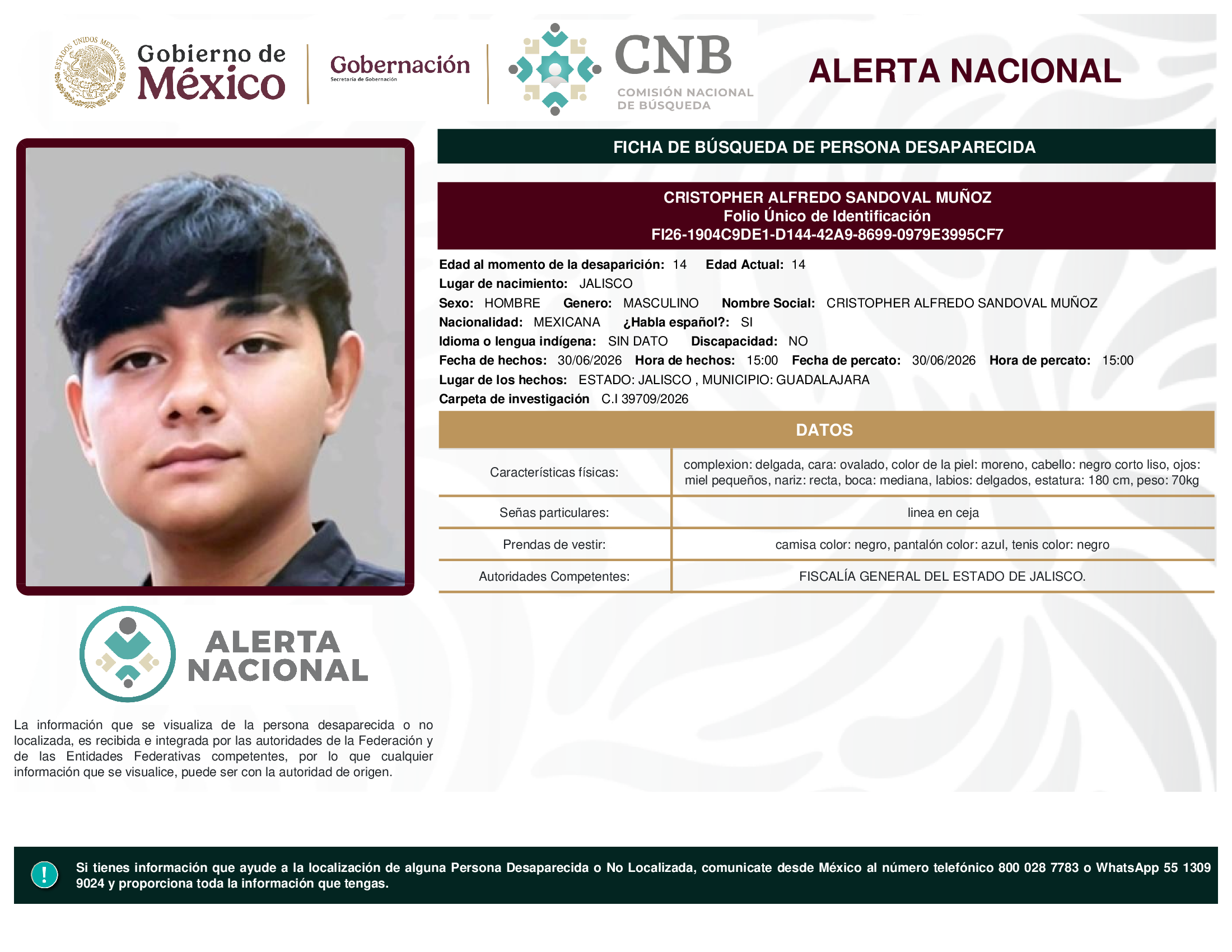 CRISTOPHER ALFREDO SANDOVAL MUÑOZ