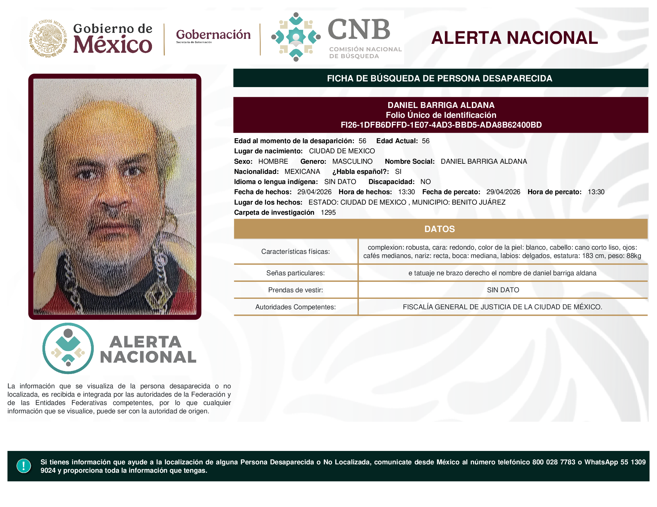 DANIEL BARRIGA ALDANA