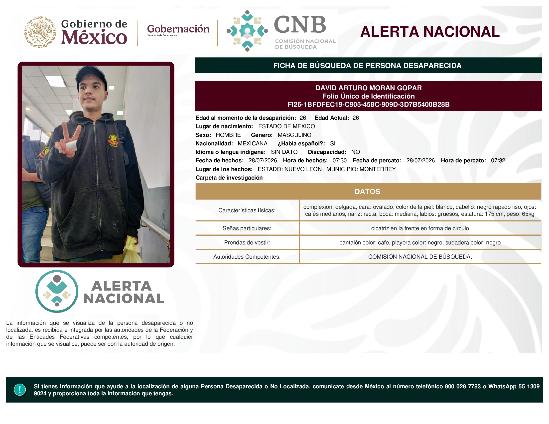 DAVID ARTURO MORAN GOPAR