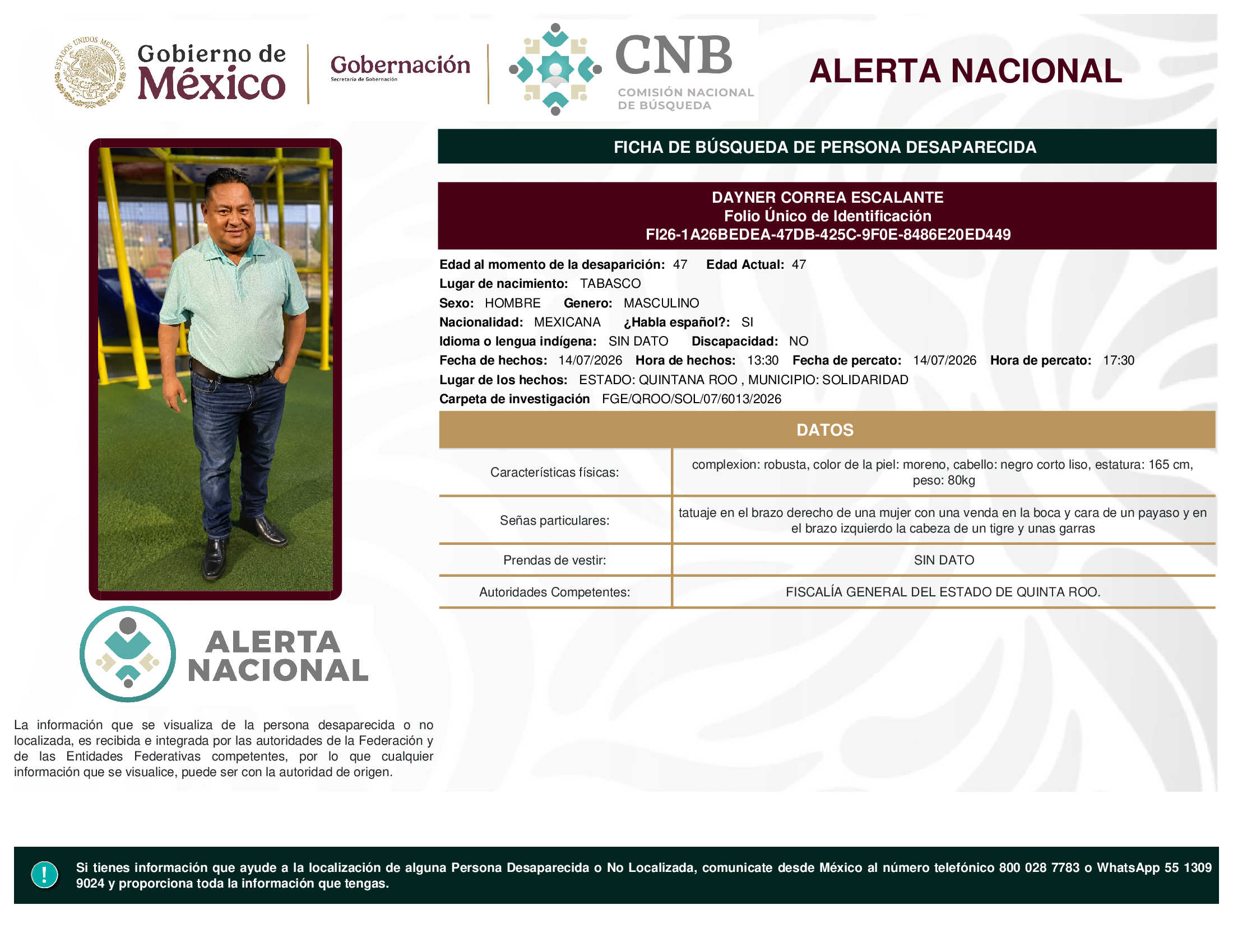 DAYNER CORREA ESCALANTE